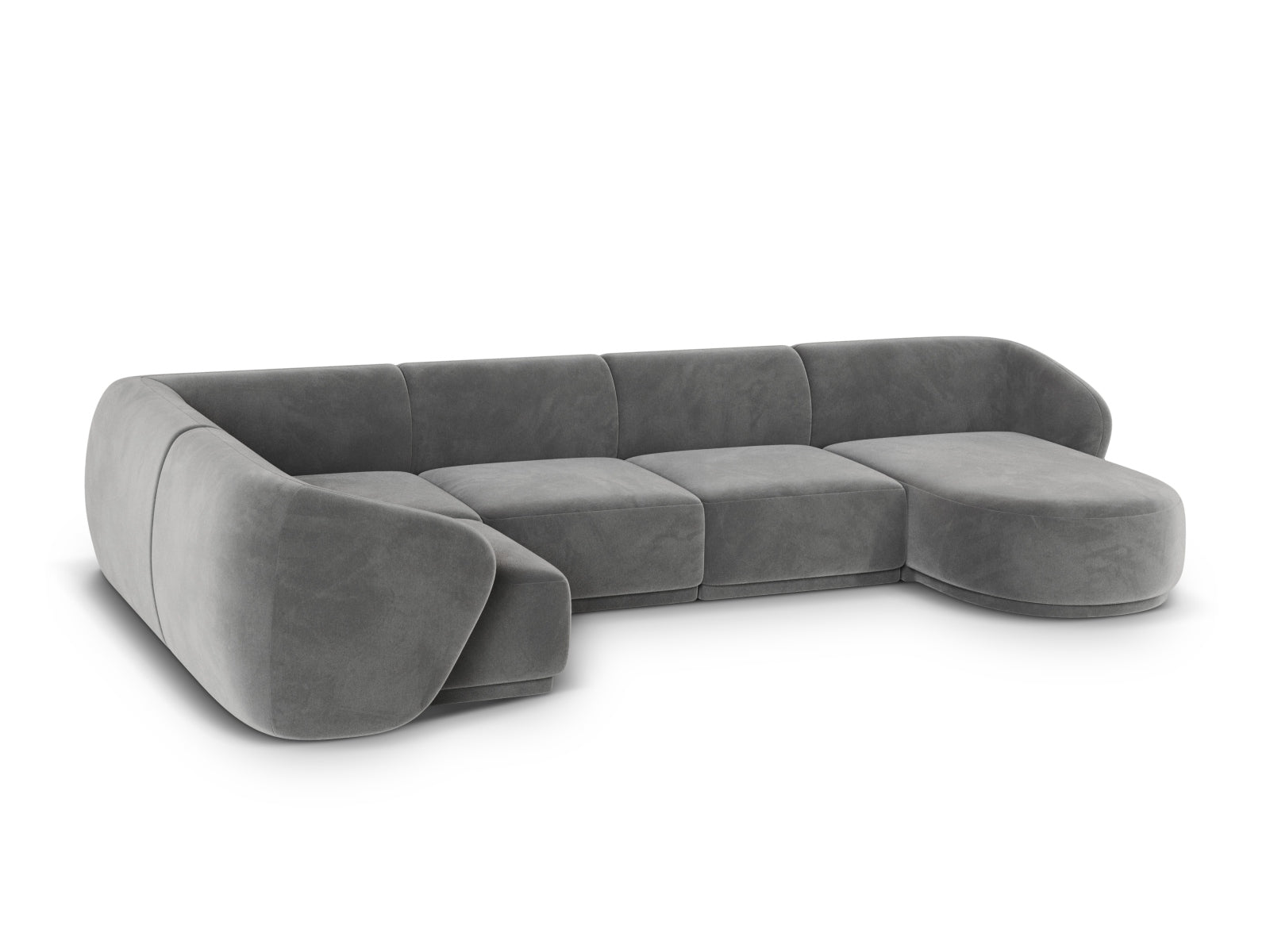 6-Sitzer Panoramic Ecksofa links Gomera in Grey-Salvador präsentiert im Onlineshop von KAQTU Design AG. Ecksofa links ist von Cosmopolitan Design