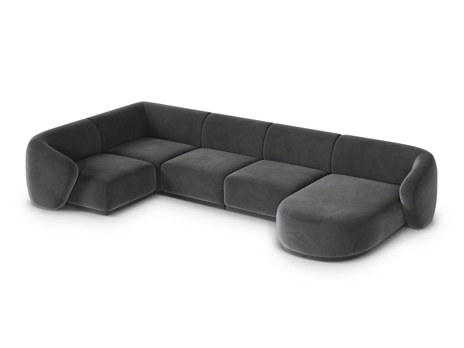 6-Sitzer Panoramic Ecksofa links Gomera in Dark Grey-Salvador präsentiert im Onlineshop von KAQTU Design AG. Ecksofa links ist von Cosmopolitan Design