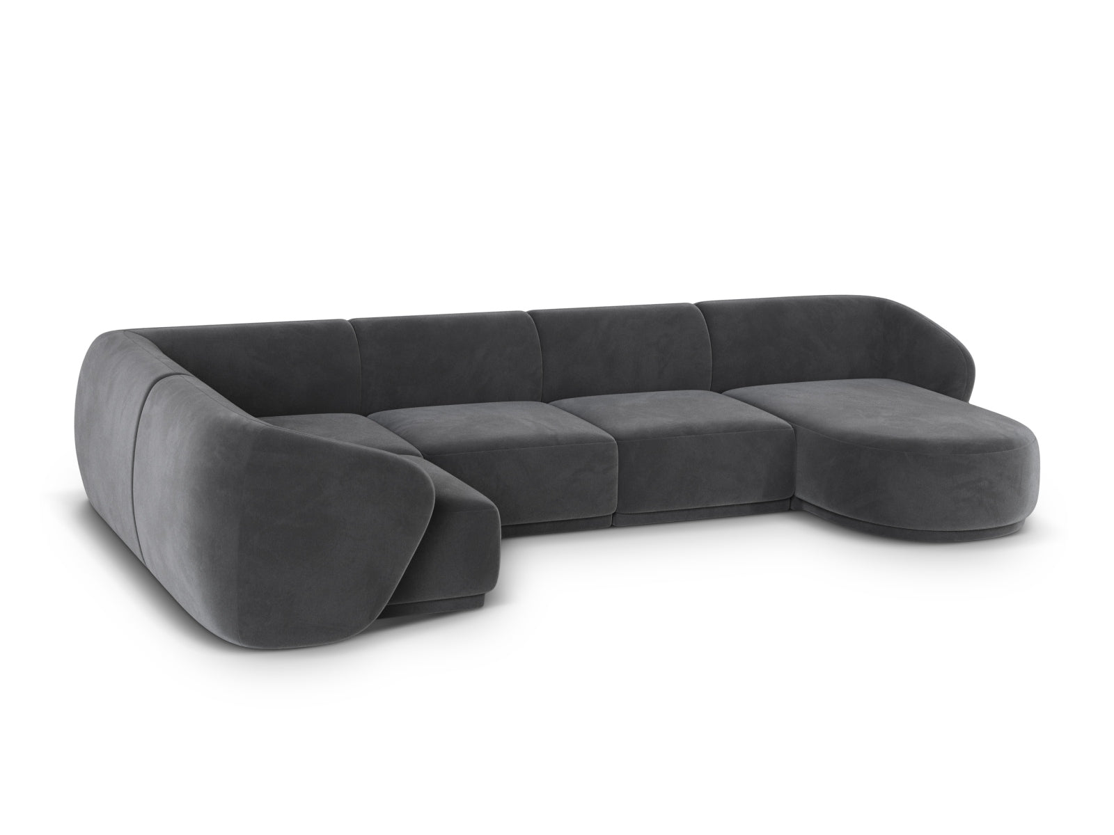 6-Sitzer Panoramic Ecksofa links Gomera in Dark Grey-Salvador präsentiert im Onlineshop von KAQTU Design AG. Ecksofa links ist von Cosmopolitan Design