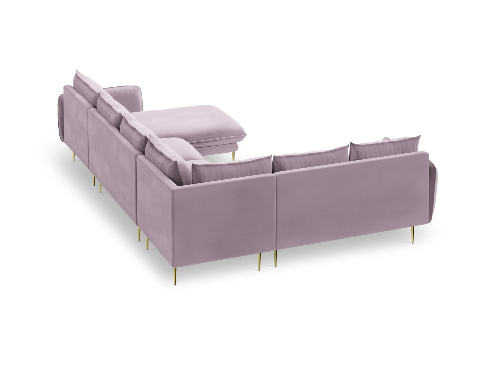 Erleben Sie das Vienna Velour Panoramic Ecksofa links – ein stilvolles 7-Sitzer Sofa mit 235 cm, das höchsten Komfort und Eleganz in Ihr Zuhause bringt.
