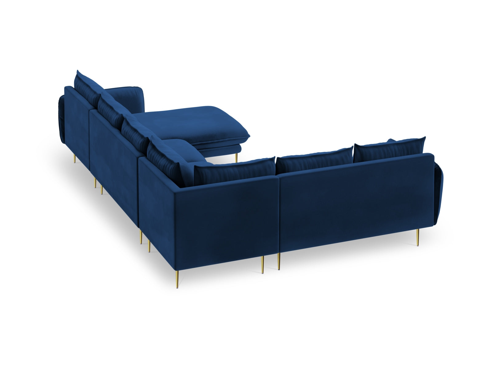Entdecken Sie das elegante Vienna Velour Panoramic Ecksofa links – ein 7-Sitzer mit 235 cm, das Komfort und modernes Design vereint.
