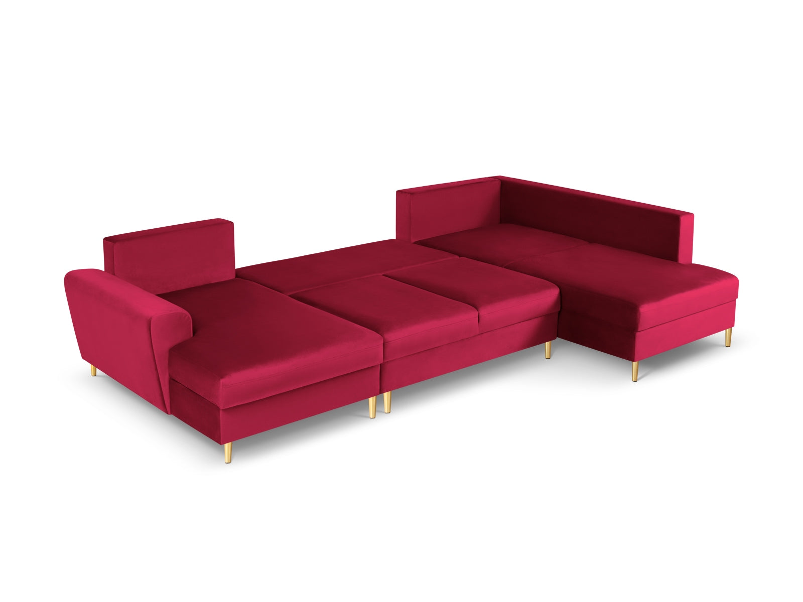 Erleben Sie das Kyoto Velour Panoramic Ecksofa rechts – ein stilvolles 7-Sitzer Sofa mit luxuriösem Velour, Schlaffunktion und cleverem Stauraum.
