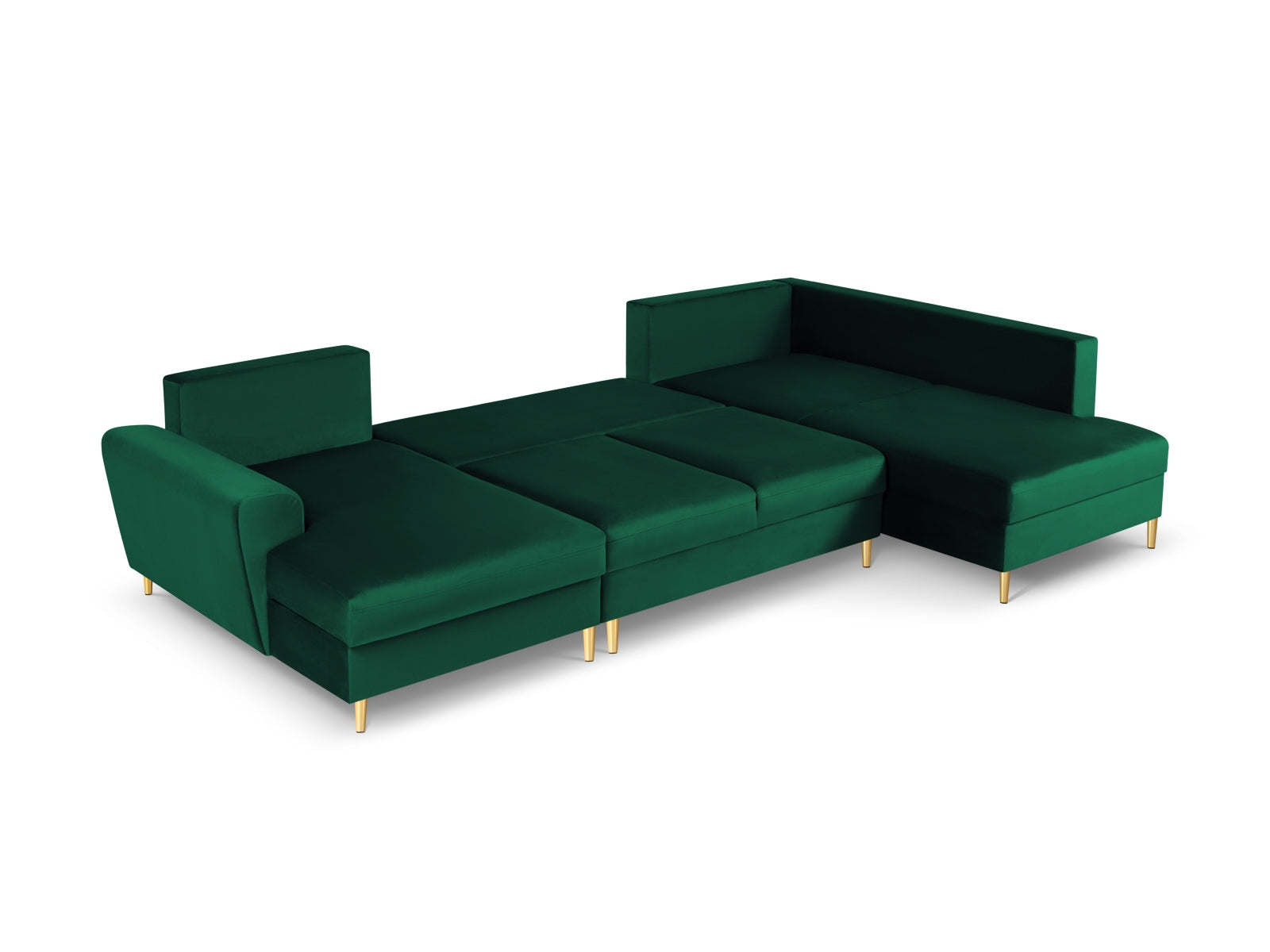 Erleben Sie das Kyoto Velour Panoramic Ecksofa rechts – ein stilvolles 7-Sitzer Sofa mit luxuriösem Velour, Schlaffunktion und cleverem Stauraum.