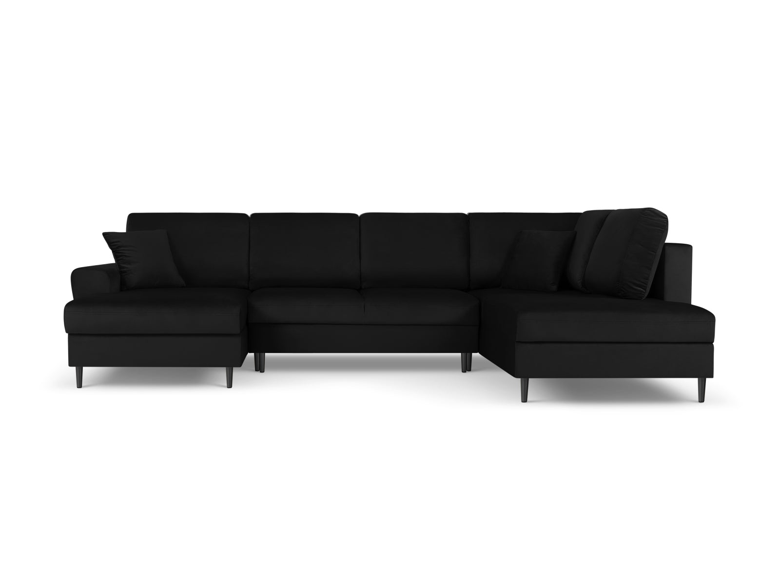 Entdecken Sie das elegante Kyoto Velour Panoramic Ecksofa rechts mit Stauraum und Schlaffunktion. Ideal für 7 Personen, 194 cm lang, von Cosmopolitan Design.
