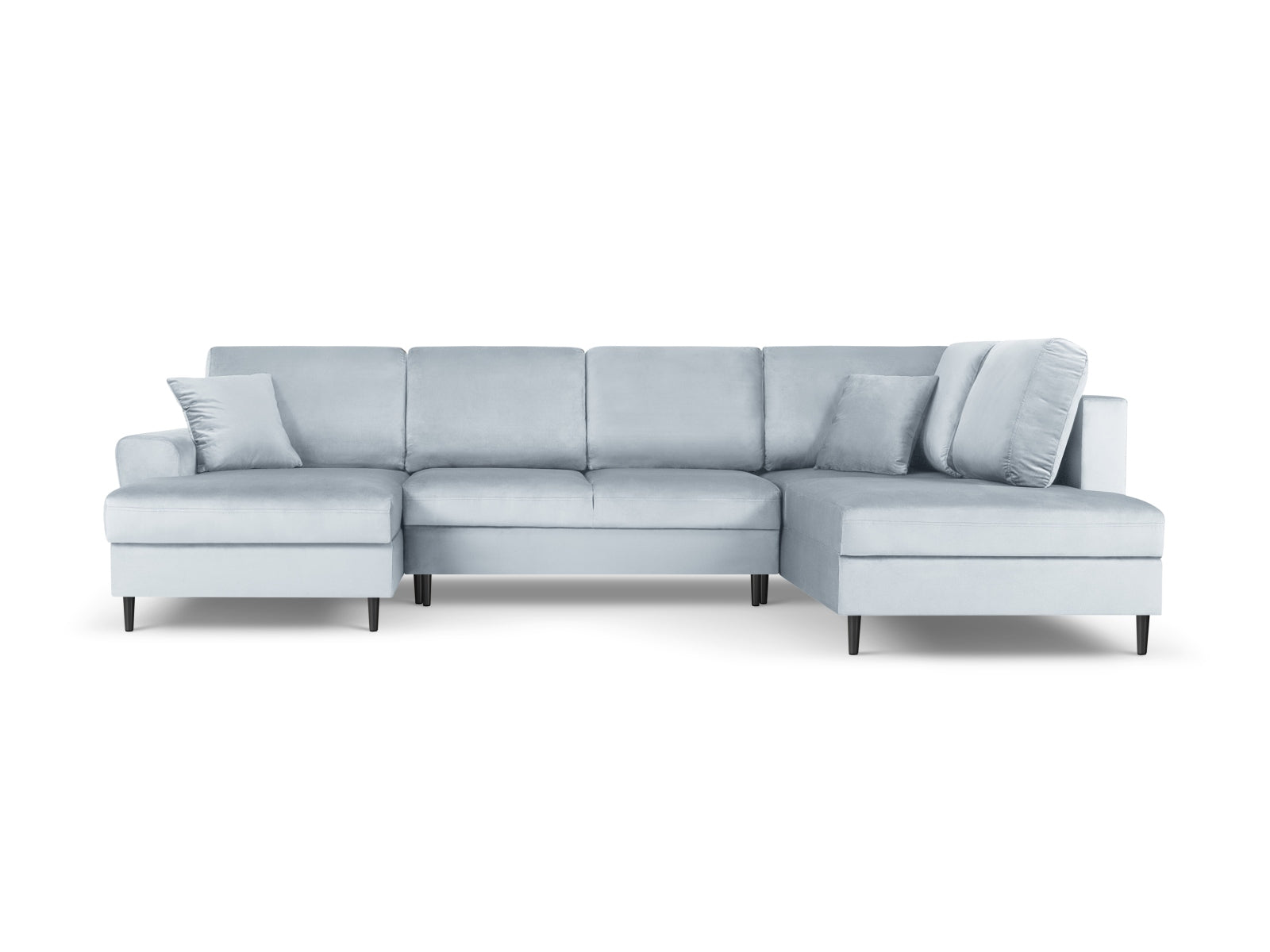 Entdecken Sie das elegante Kyoto Velour Panoramic Ecksofa rechts mit Stauraum und Schlaffunktion. Ideal für 7 Personen, 194 cm, von Cosmopolitan Design.