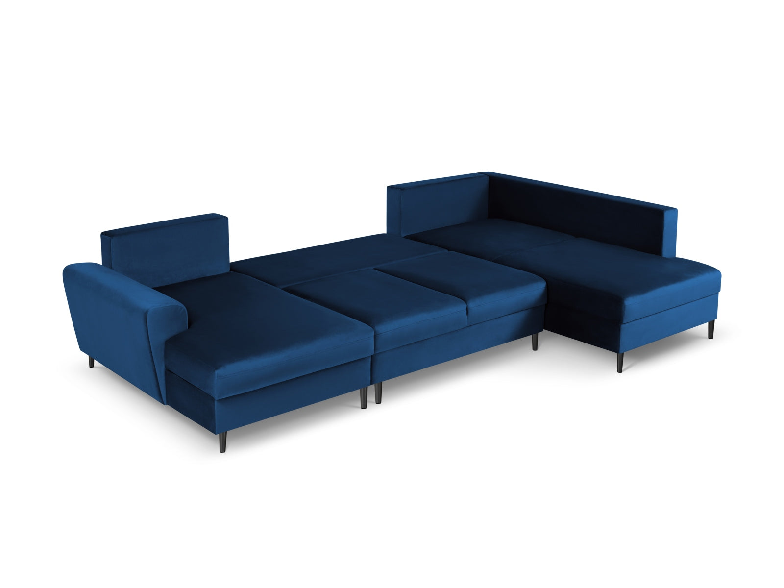 Erleben Sie das Kyoto Velour Panoramic Ecksofa rechts – ein stilvolles 7-Sitzer Sofa mit Schlaffunktion und cleverem Stauraum für Ihr Zuhause.