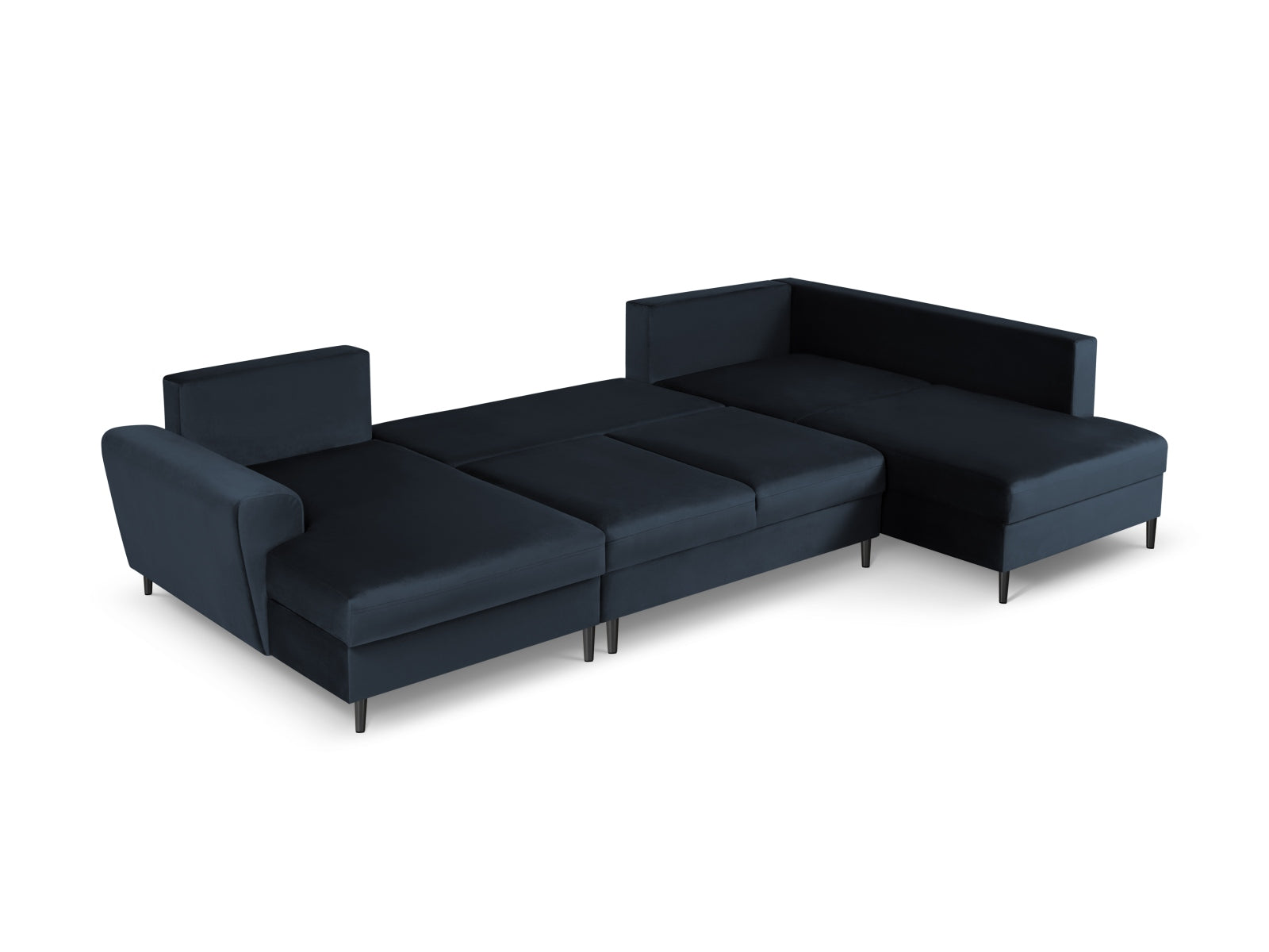 Erleben Sie das Kyoto Velour Panoramic Ecksofa rechts – ein stilvolles 7-Sitzer Sofa mit Schlaffunktion und cleverem Stauraum für Ihr Zuhause.