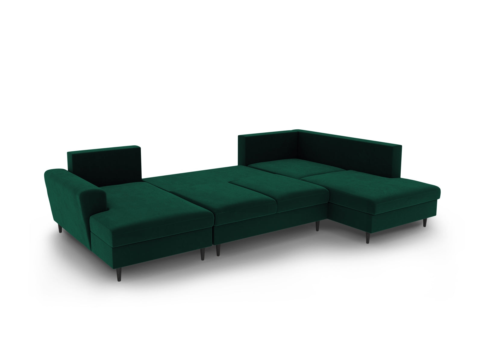 Entdecken Sie das Kyoto Velour Panoramic Sofa – ein elegantes 7-Sitzer Möbelstück mit Stauraum und Schlaffunktion für höchsten Komfort und Stil.
