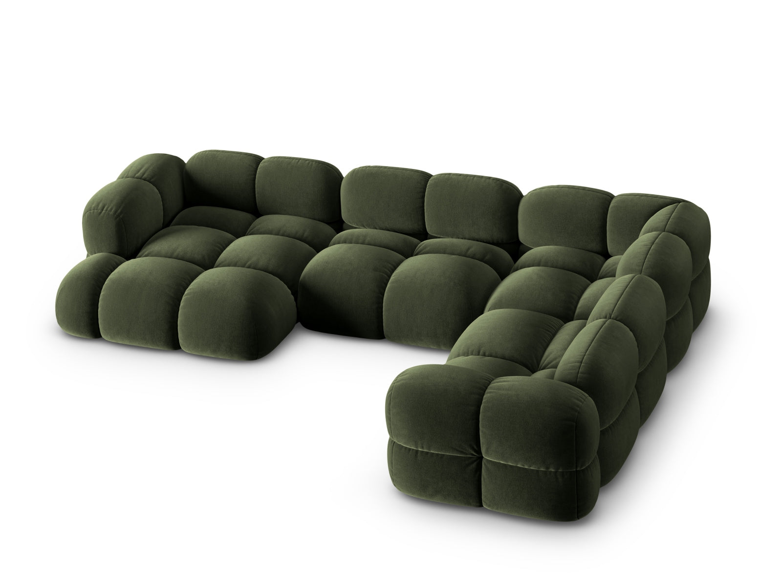Erleben Sie das elegante Loretto Velour Panoramic Ecksofa rechts, 5-Sitzer, 250 cm – ein stilvolles Möbelstück für höchsten Komfort in Ihrem Zuhause.