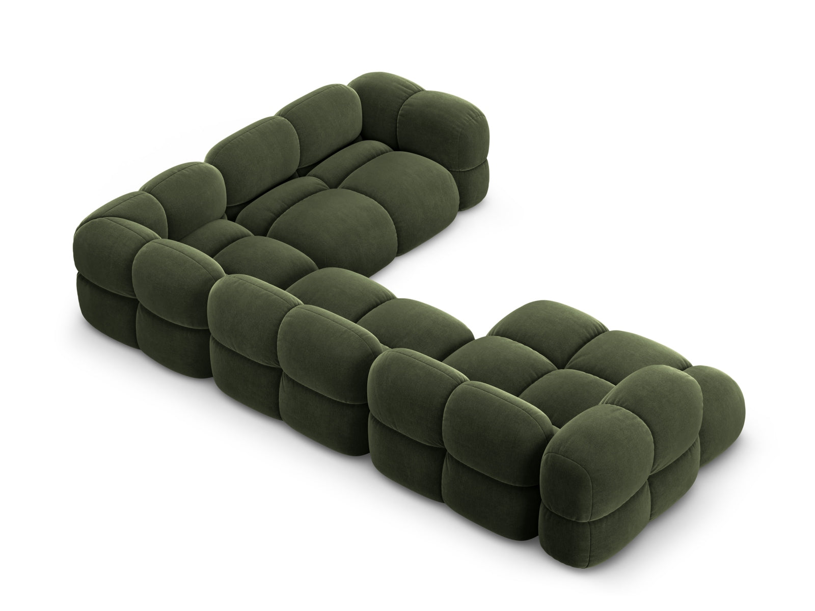 Entdecken Sie das luxuriöse Loretto Velour Panoramic Ecksofa rechts, 5-Sitzer, 250 cm – der perfekte Mix aus modernem Design und unvergleichlichem Komfort für Ihr Wohnzimmer.