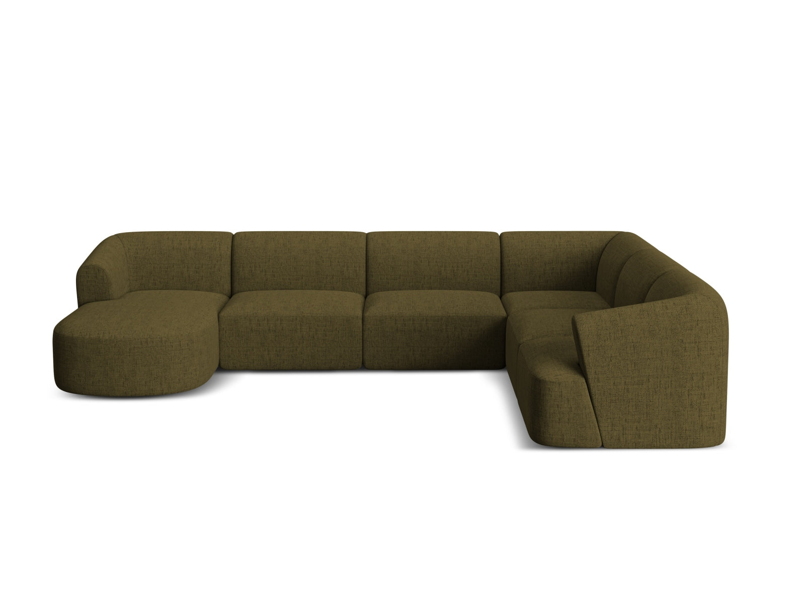 Entdecken Sie das Campi Modular Panoramic Ecksofa rechts 7 Sitzer von Cosmopolitan Design – stilvoll, anpassbar und perfekt für modernes Wohnen!