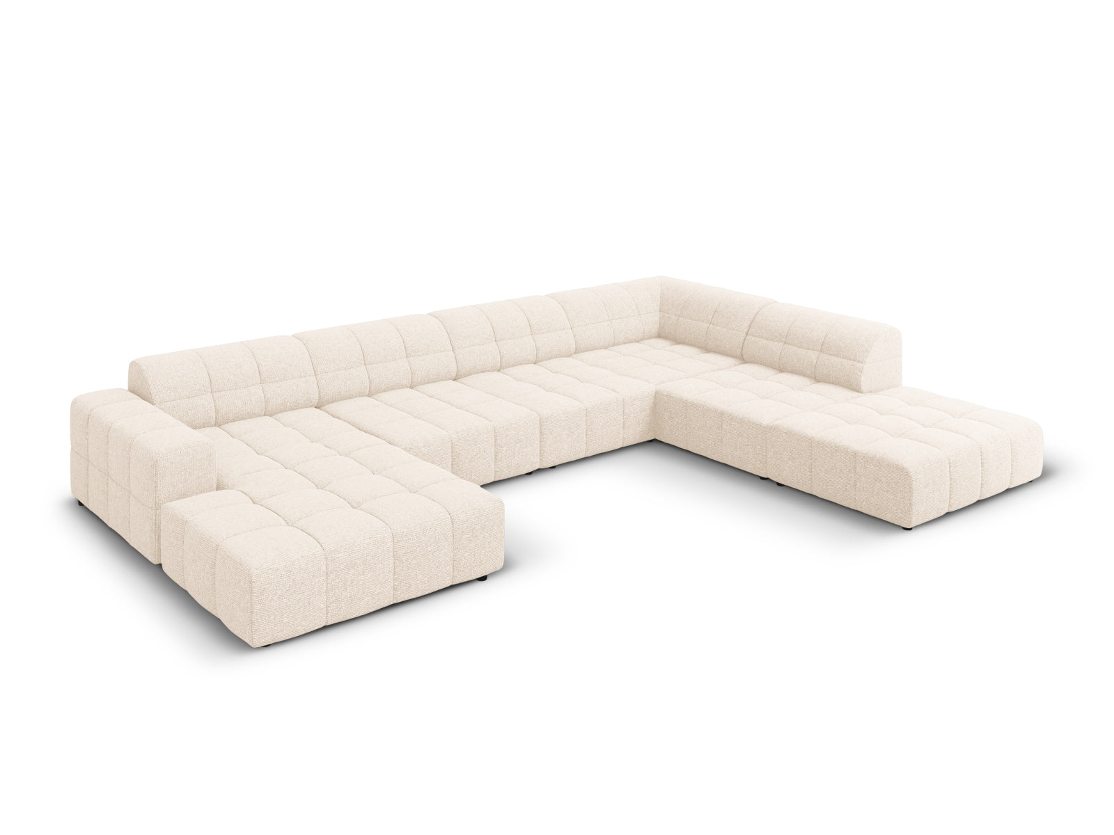 Chicago Panoramic Ecksofa rechts 7 Sitzer 262cm in Light Beige-Haga präsentiert im Onlineshop von KAQTU Design AG. Ecksofa rechts ist von Cosmopolitan Design