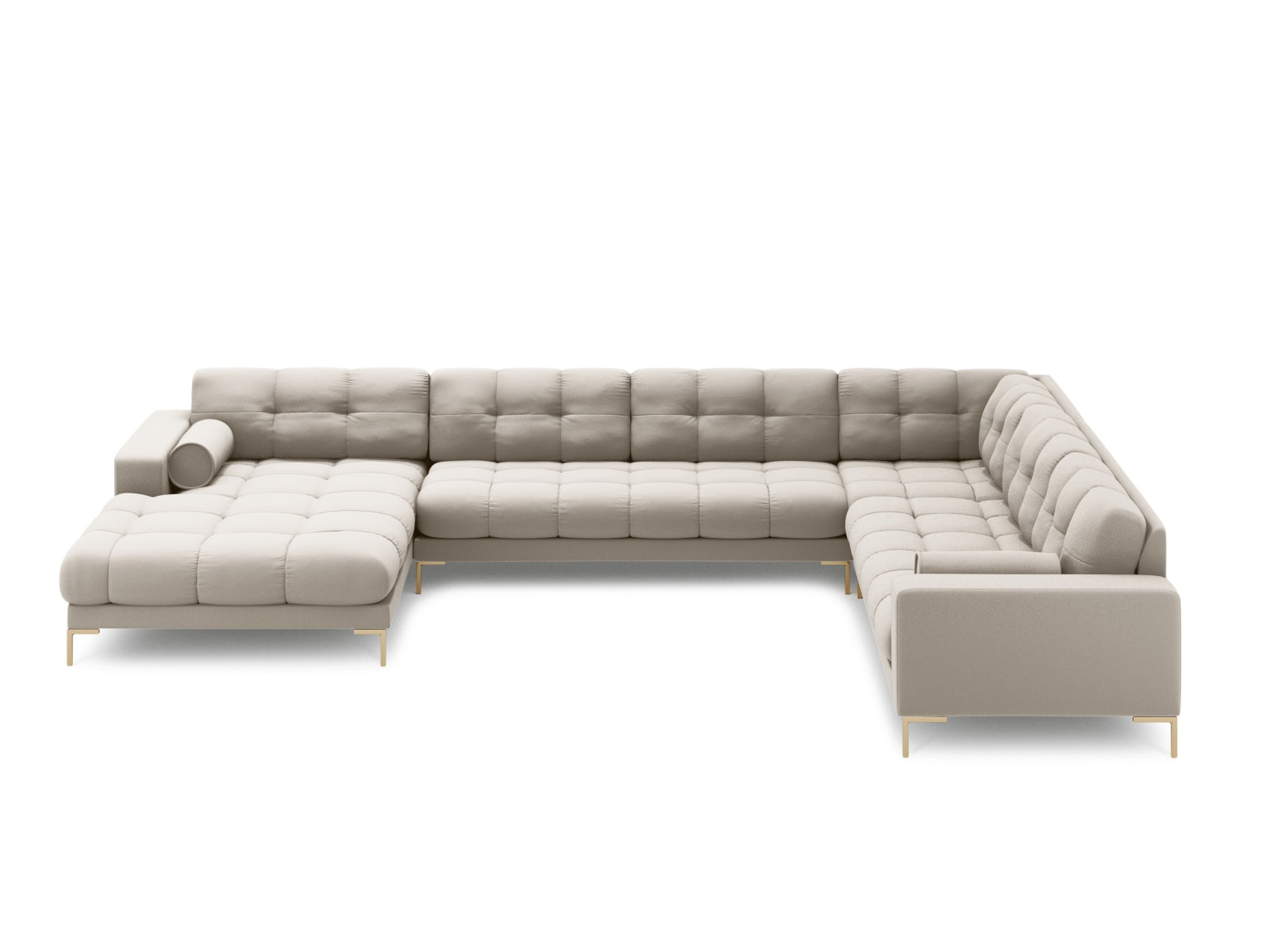 7-Sitzer Ecksofa Panoramic Bali rechts in Beige-Neve präsentiert im Onlineshop von KAQTU Design AG. Ecksofa rechts ist von Cosmopolitan Design
