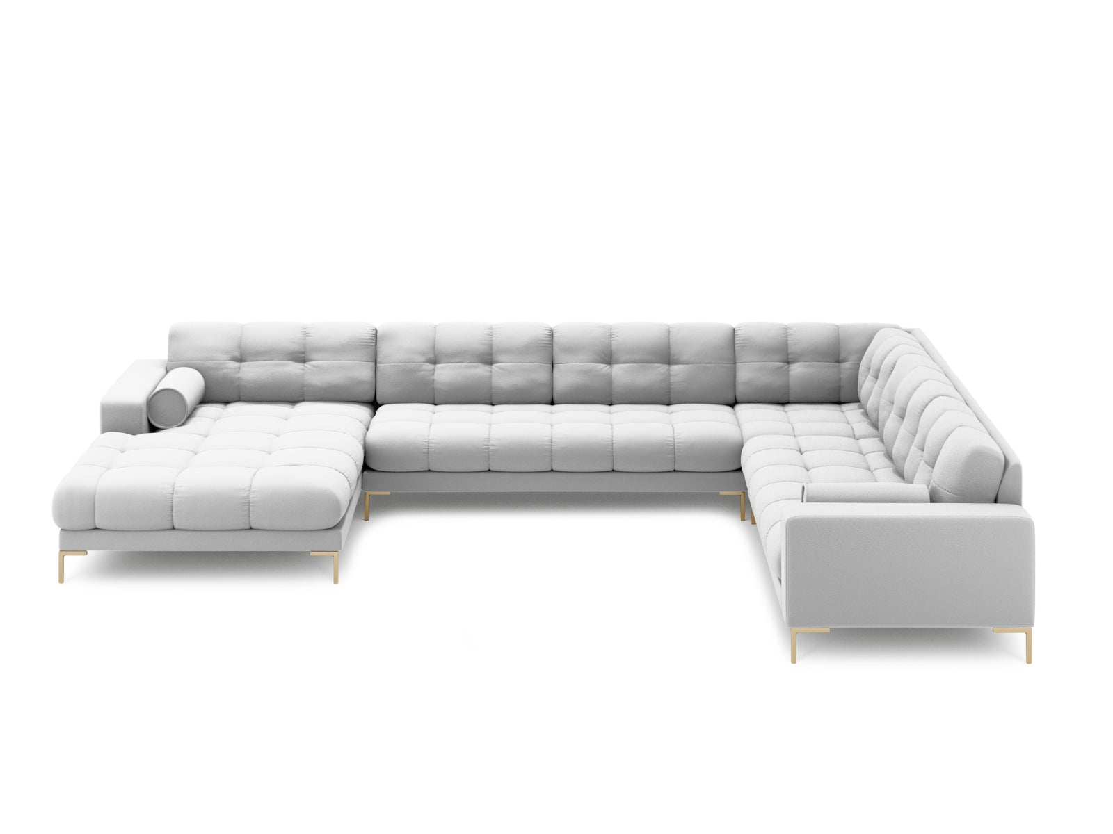 7-Sitzer Ecksofa Panoramic Bali rechts in Light Grey-Neve präsentiert im Onlineshop von KAQTU Design AG. Ecksofa rechts ist von Cosmopolitan Design
