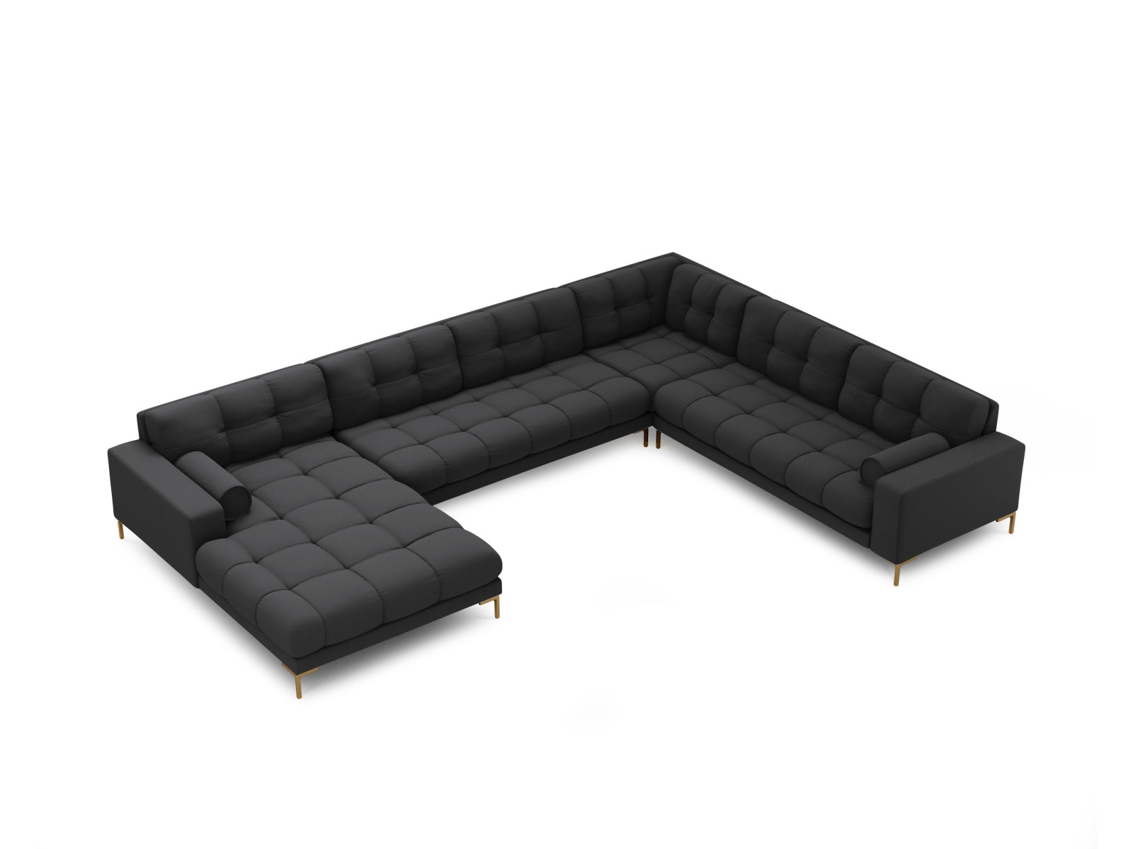 7-Sitzer Ecksofa Panoramic Bali rechts in Dark Grey-Neve präsentiert im Onlineshop von KAQTU Design AG. Ecksofa rechts ist von Cosmopolitan Design