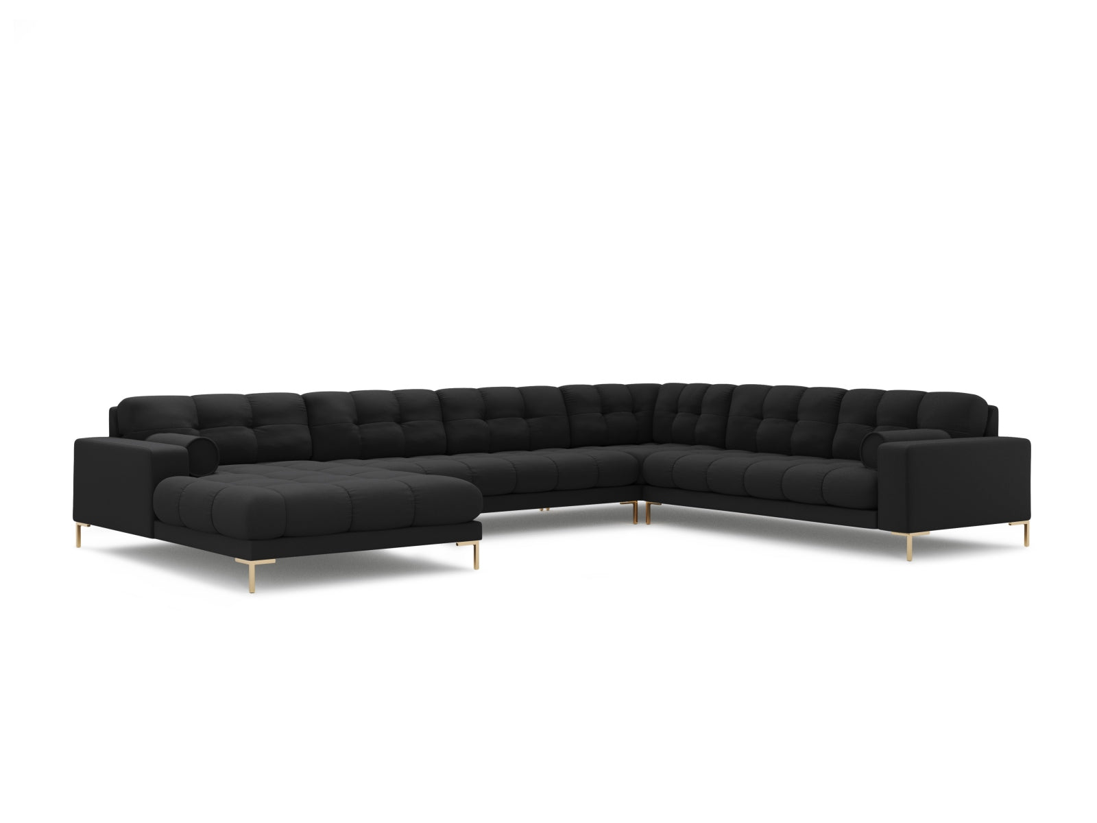 7-Sitzer Ecksofa Panoramic Bali rechts in Dark Grey-Neve präsentiert im Onlineshop von KAQTU Design AG. Ecksofa rechts ist von Cosmopolitan Design