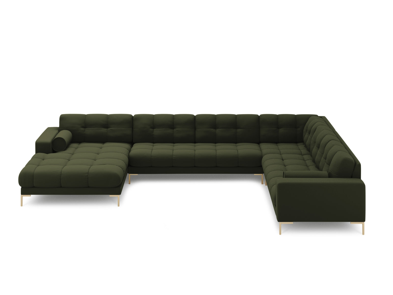 7-Sitzer Ecksofa Panoramic Bali rechts in Green-Neve präsentiert im Onlineshop von KAQTU Design AG. Ecksofa rechts ist von Cosmopolitan Design