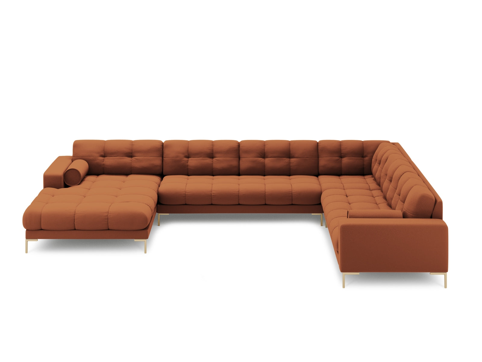 7-Sitzer Ecksofa Panoramic Bali rechts in Brick-Neve präsentiert im Onlineshop von KAQTU Design AG. Ecksofa rechts ist von Cosmopolitan Design