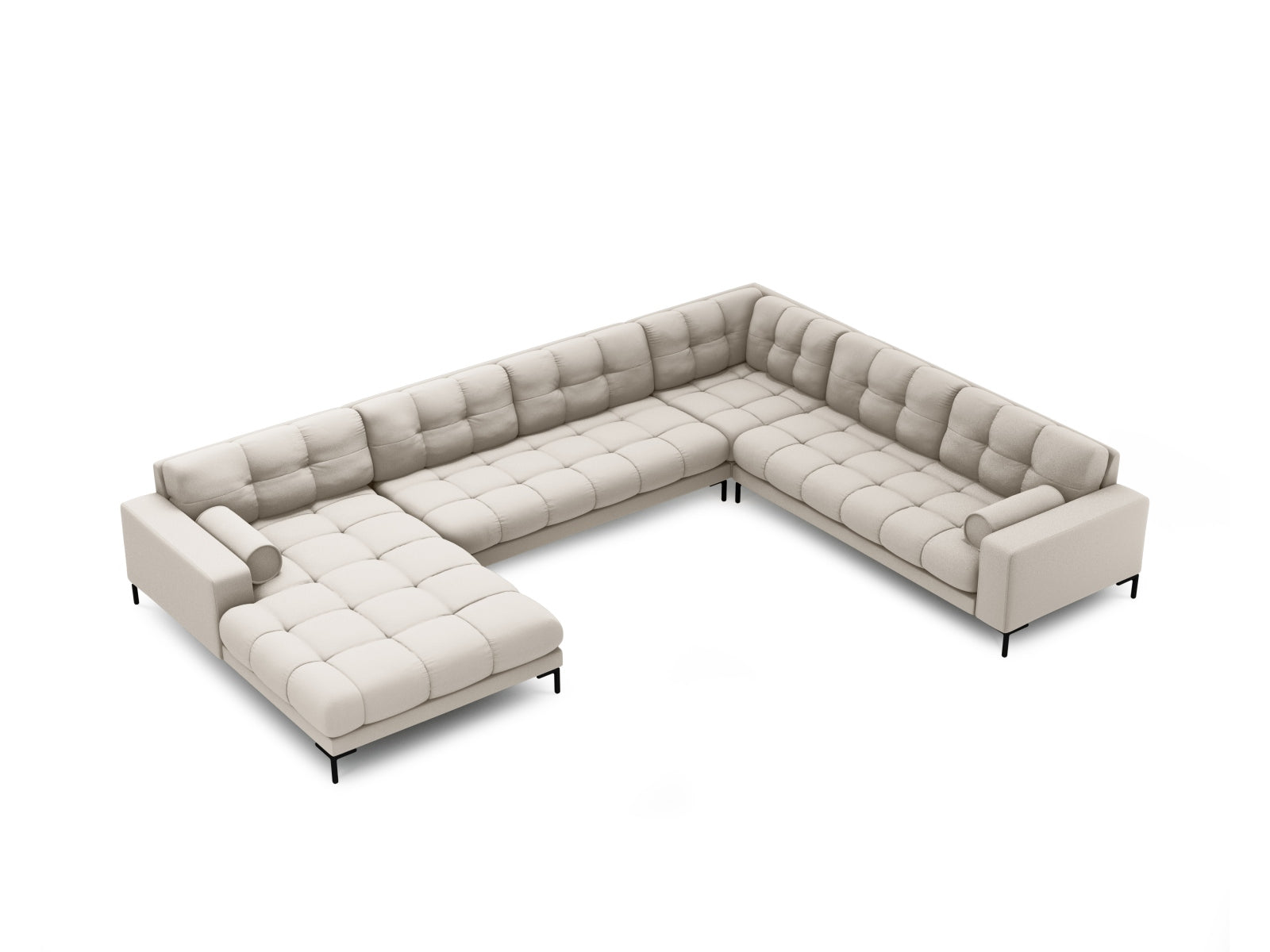 7-Sitzer Ecksofa Panoramic Bali rechts in Beige-Neve präsentiert im Onlineshop von KAQTU Design AG. Ecksofa rechts ist von Cosmopolitan Design