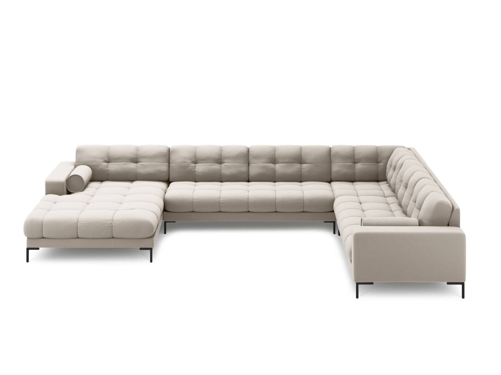 7-Sitzer Ecksofa Panoramic Bali rechts in Beige-Neve präsentiert im Onlineshop von KAQTU Design AG. Ecksofa rechts ist von Cosmopolitan Design