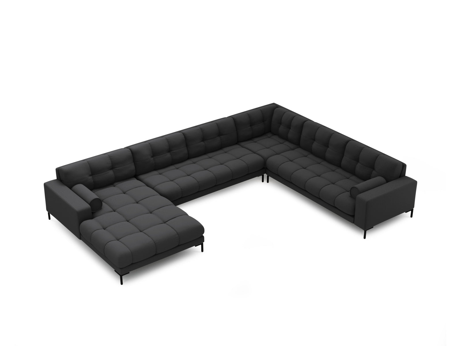 7-Sitzer Ecksofa Panoramic Bali rechts in Dark Grey-Neve präsentiert im Onlineshop von KAQTU Design AG. Ecksofa rechts ist von Cosmopolitan Design