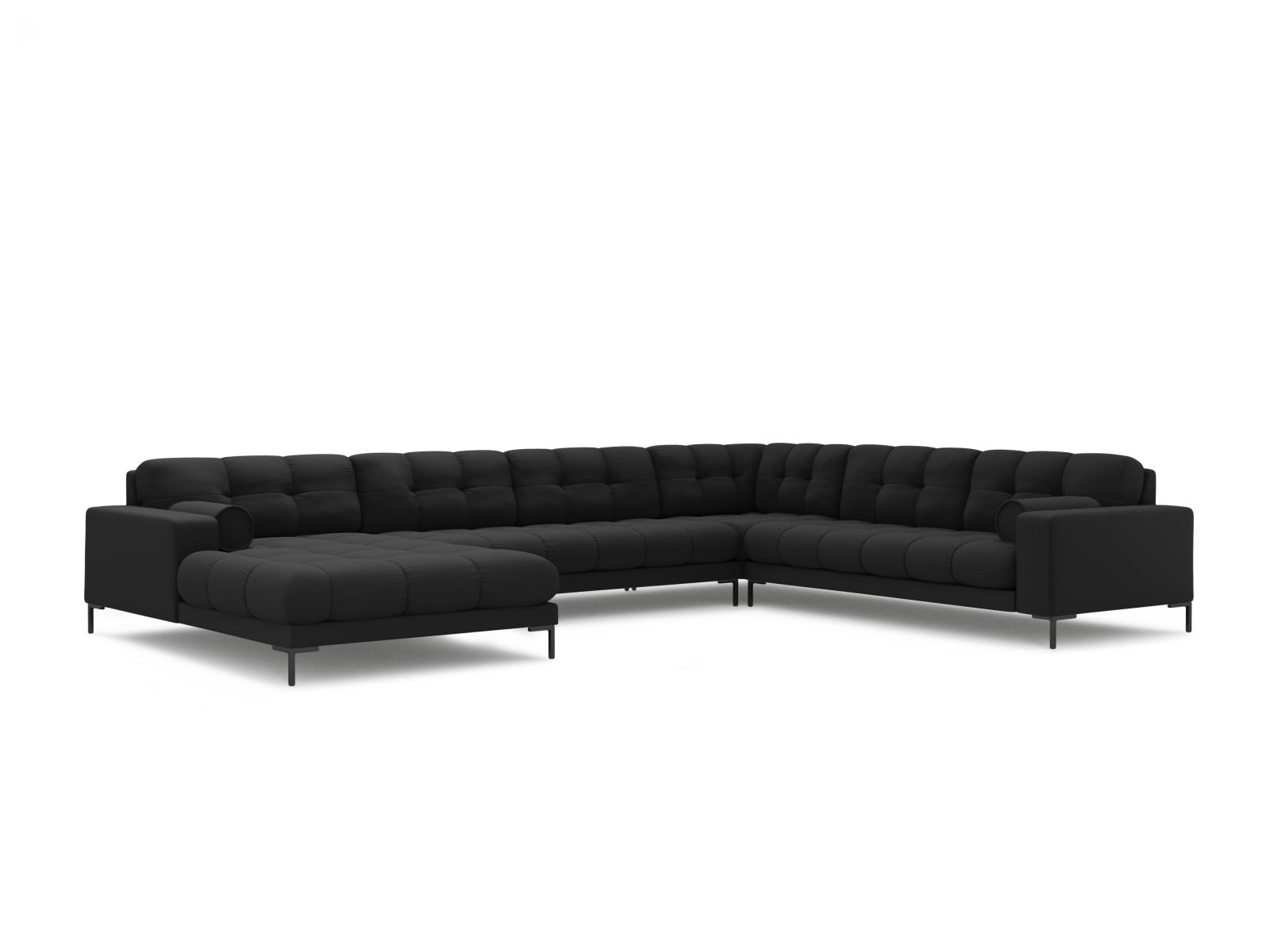 7-Sitzer Ecksofa Panoramic Bali rechts in Dark Grey-Neve präsentiert im Onlineshop von KAQTU Design AG. Ecksofa rechts ist von Cosmopolitan Design