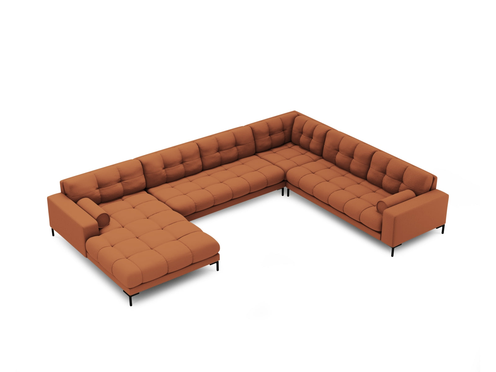 7-Sitzer Ecksofa Panoramic Bali rechts in Brick-Neve präsentiert im Onlineshop von KAQTU Design AG. Ecksofa rechts ist von Cosmopolitan Design