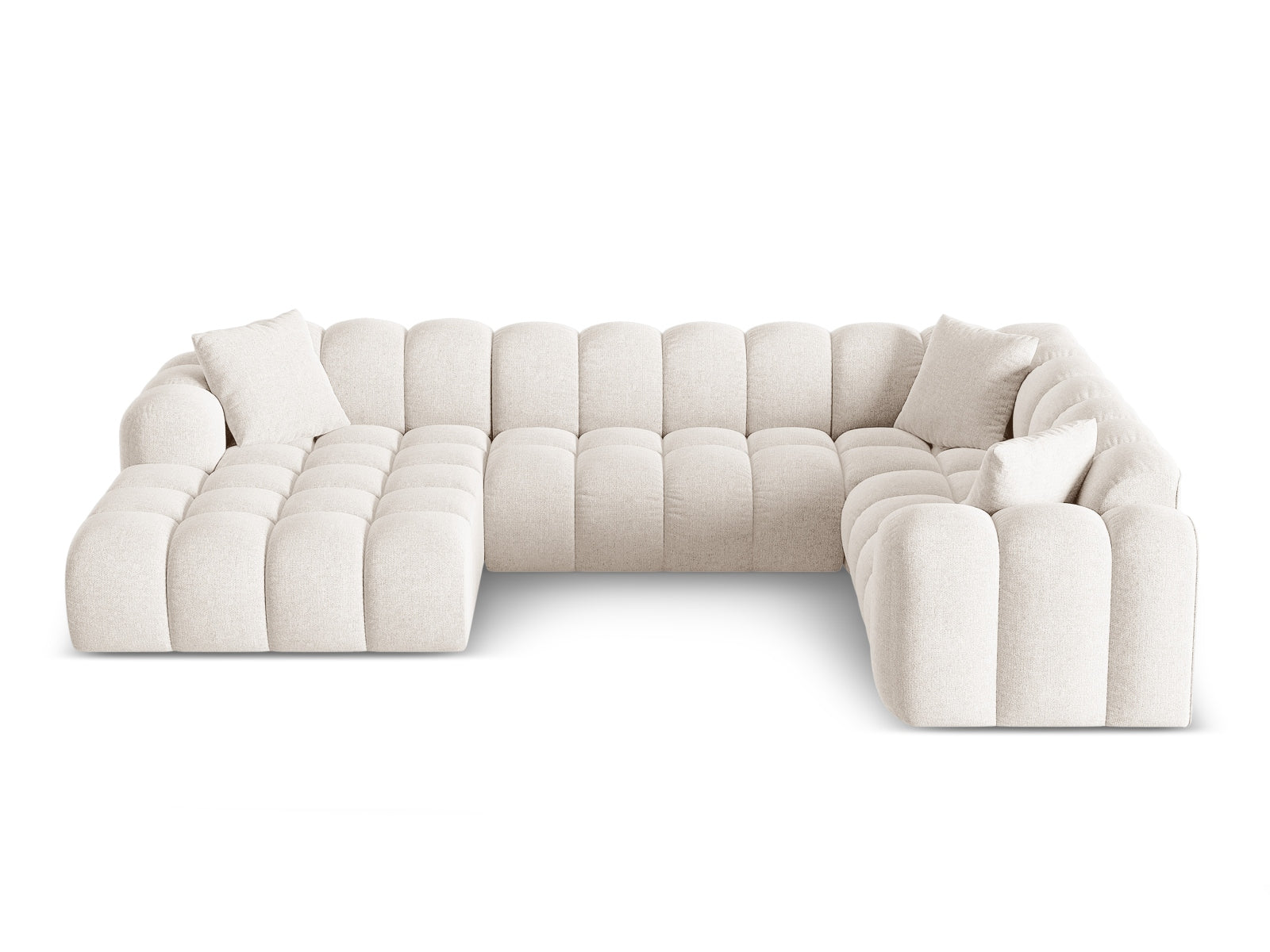 4-Sitzer Ecksofa rechts Panoramic Treno in Light Beige-Eden präsentiert im Onlineshop von KAQTU Design AG. Ecksofa rechts ist von Cosmopolitan Design