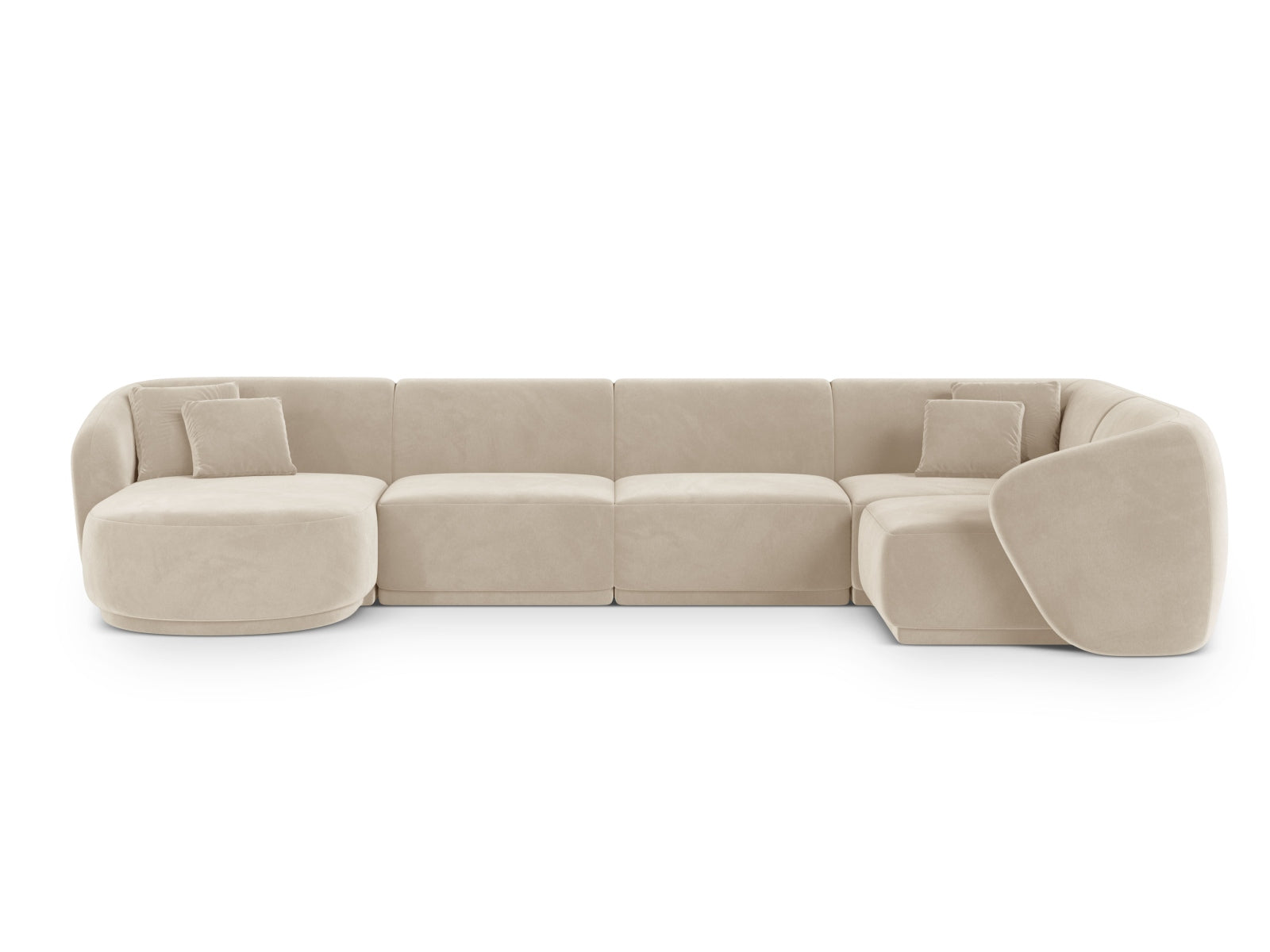 6-Sitzer Panoramic Ecksofa rechts Gomera in Beige-Salvador präsentiert im Onlineshop von KAQTU Design AG. Ecksofa rechts ist von Cosmopolitan Design