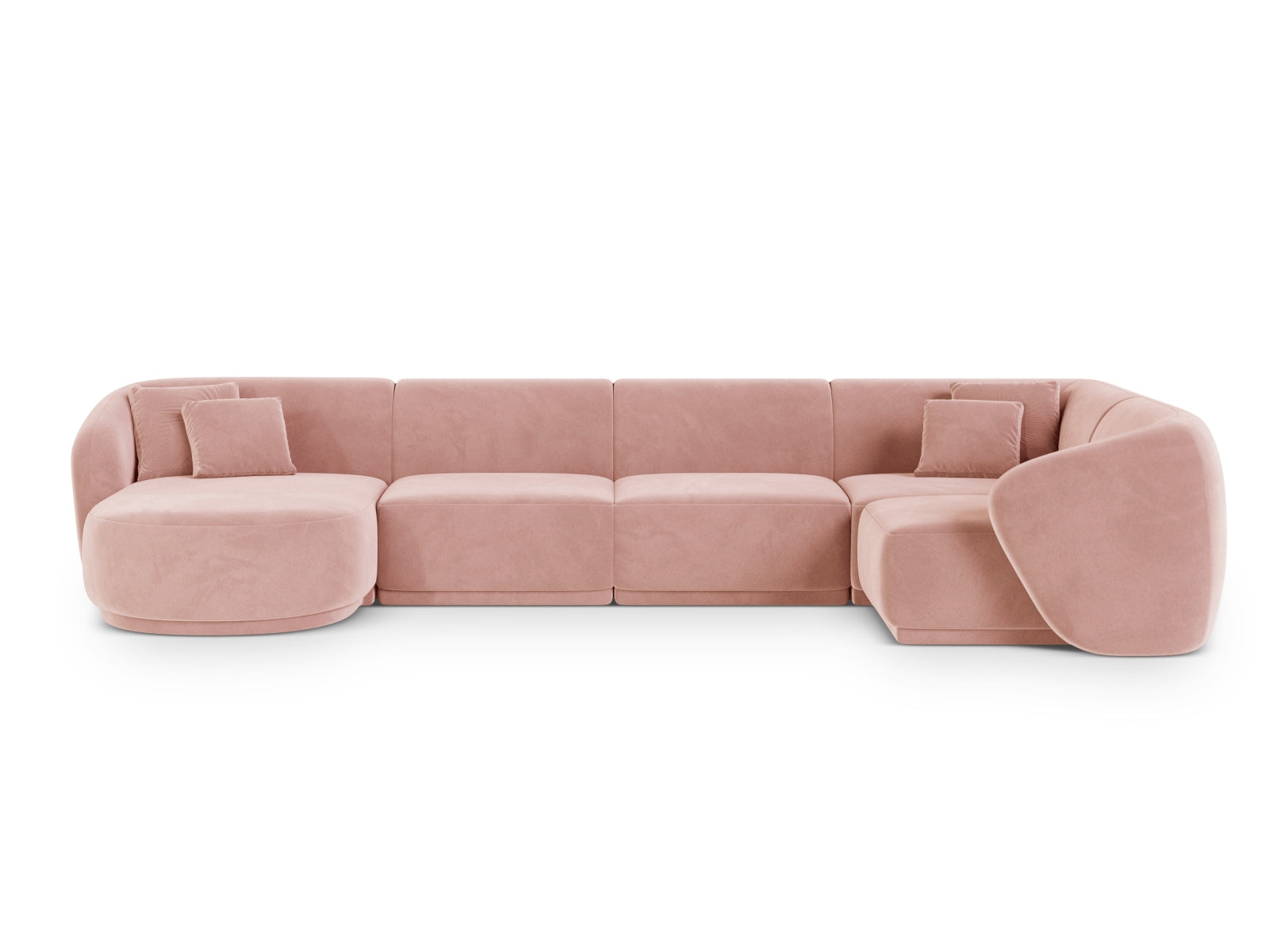 6-Sitzer Panoramic Ecksofa rechts Gomera in Pink-Salvador präsentiert im Onlineshop von KAQTU Design AG. Ecksofa rechts ist von Cosmopolitan Design