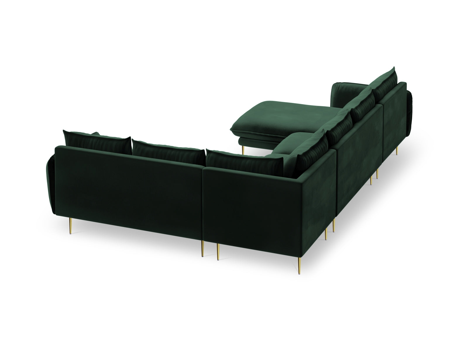 Entdecken Sie das elegante Vienna Velour Panoramic Ecksofa rechts – 7 Sitzer, 235 cm, ideal für stilvolle Wohnzimmer. Hochwertiger Velours, optimaler Komfort!