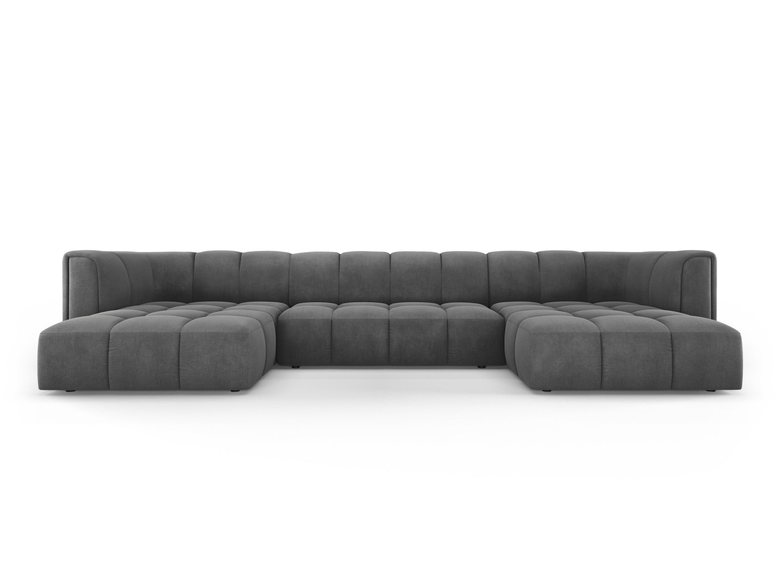 5-Sitzer Panoramabank Moritz in Dark Grey-Rebel präsentiert im Onlineshop von KAQTU Design AG. Ecksofa ist von Cosmopolitan Design