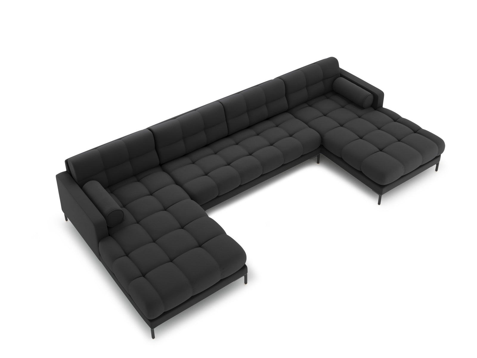 7-Sitzer Panoramic Sofa Bali in Dark Grey-Neve präsentiert im Onlineshop von KAQTU Design AG. Ecksofa ist von Cosmopolitan Design