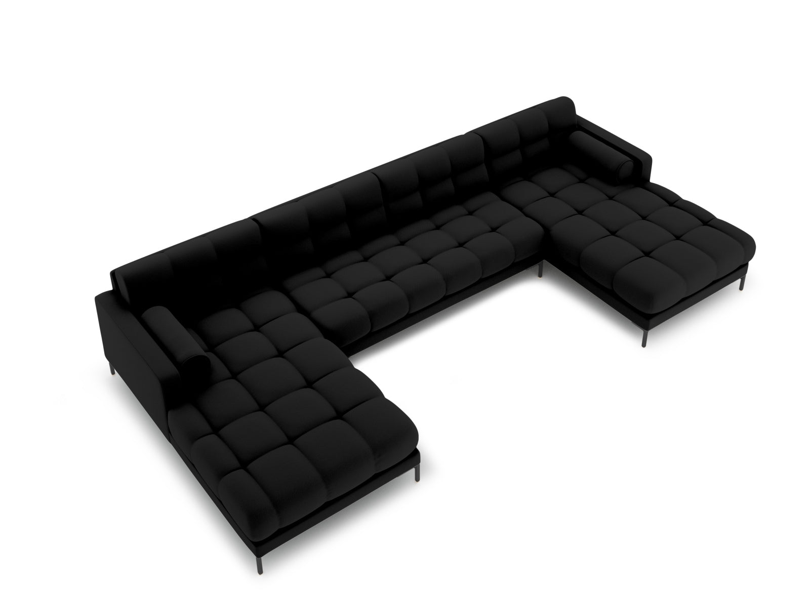 7-Sitzer Panoramic Sofa Bali in Black-Neve präsentiert im Onlineshop von KAQTU Design AG. Ecksofa ist von Cosmopolitan Design