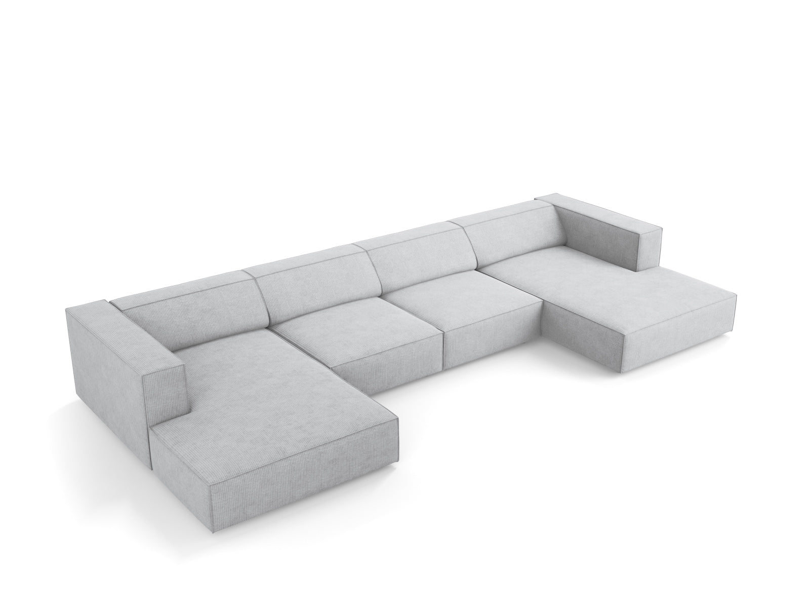 Arendal Panoramic Sofa 6 Sitzer in Light Grey präsentiert im Onlineshop von KAQTU Design AG. 5er Sofa ist von Cosmopolitan Design