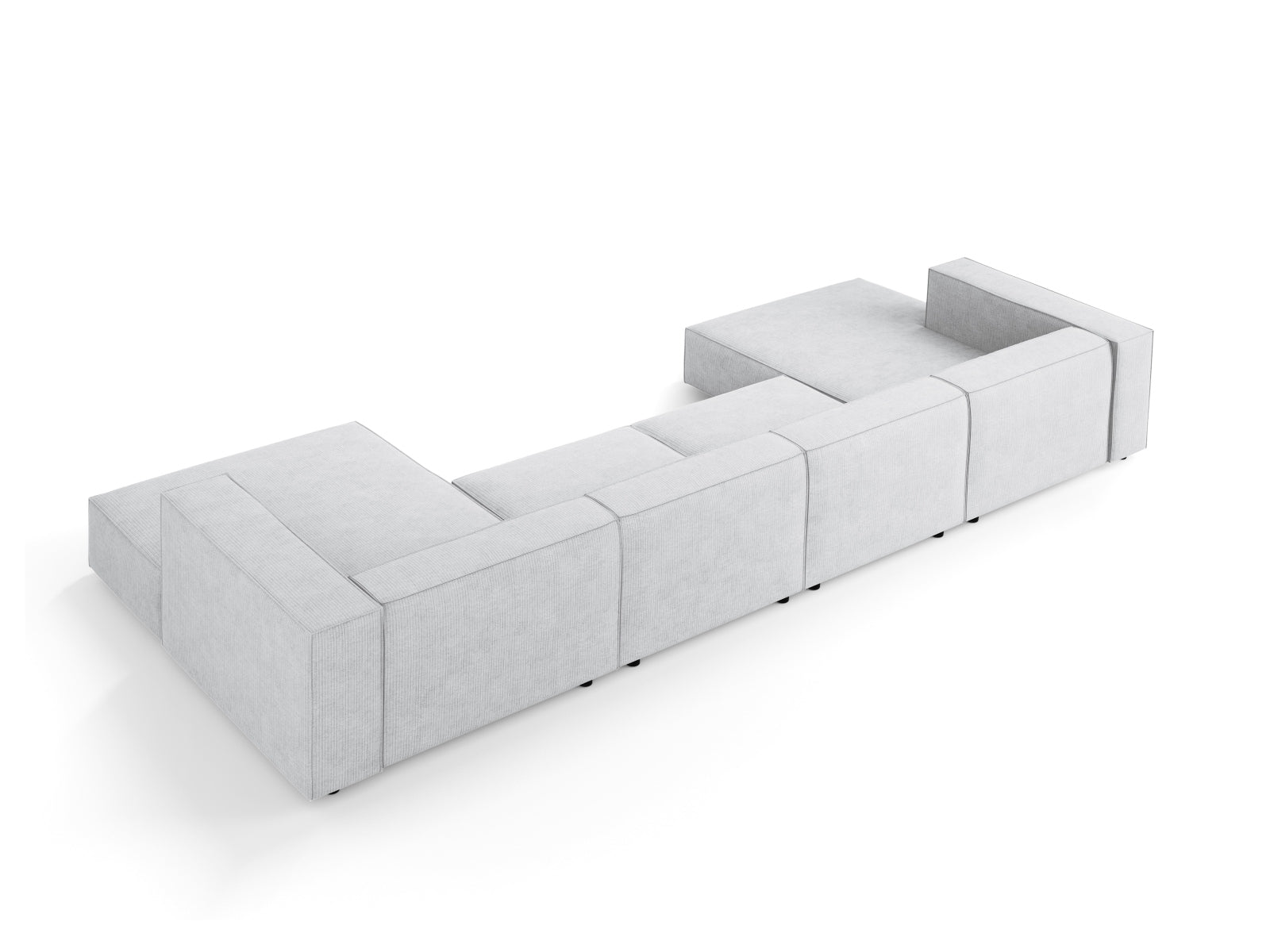 Arendal Panoramic Sofa 6 Sitzer in Light Grey präsentiert im Onlineshop von KAQTU Design AG. 5er Sofa ist von Cosmopolitan Design