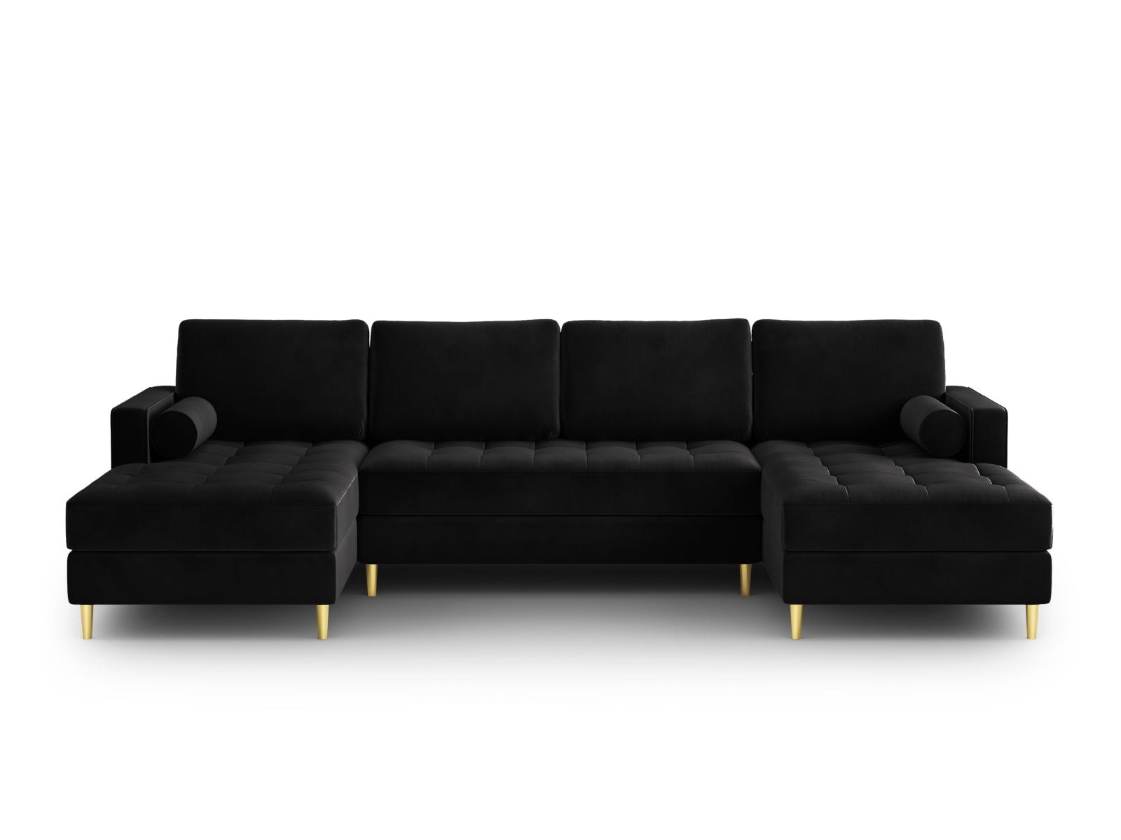 6-Sitzer Panoramic Sofa Aspen in Black-Salvador präsentiert im Onlineshop von KAQTU Design AG. Ecksofa ist von Cosmopolitan Design