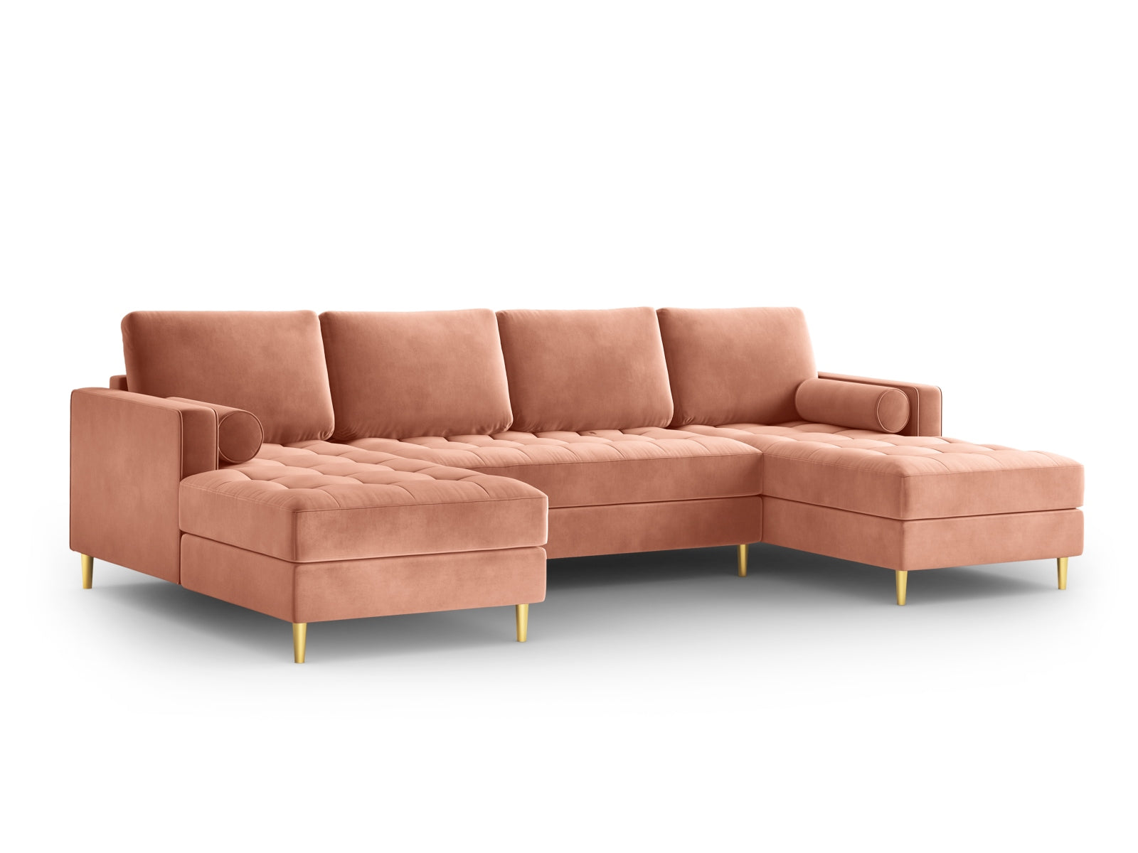 6-Sitzer Panoramic Sofa Aspen in Pink-Salvador präsentiert im Onlineshop von KAQTU Design AG. Ecksofa ist von Cosmopolitan Design