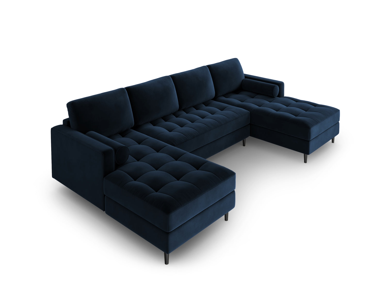 6-Sitzer Panoramic Sofa Aspen in Royal Blue-Salvador präsentiert im Onlineshop von KAQTU Design AG. Ecksofa ist von Cosmopolitan Design