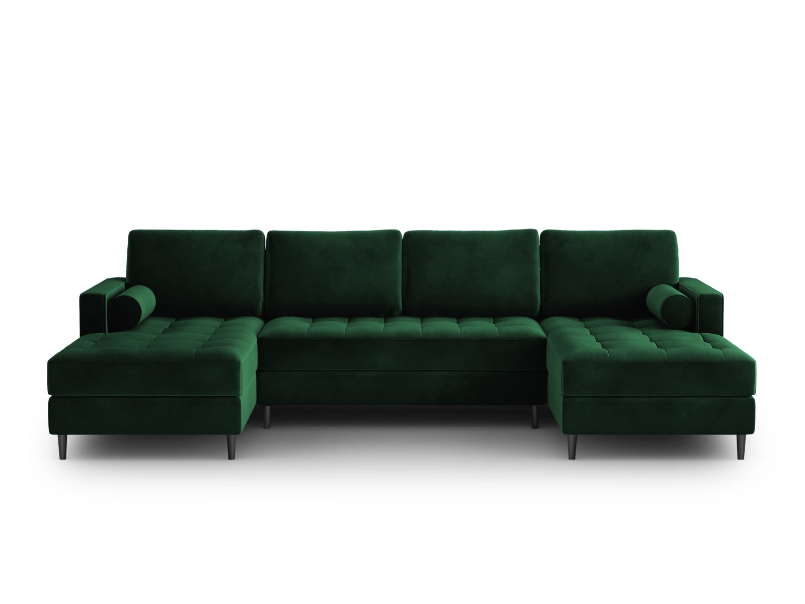 6-Sitzer Panoramic Sofa Aspen in Bottle Green-Salvador präsentiert im Onlineshop von KAQTU Design AG. Ecksofa ist von Cosmopolitan Design
