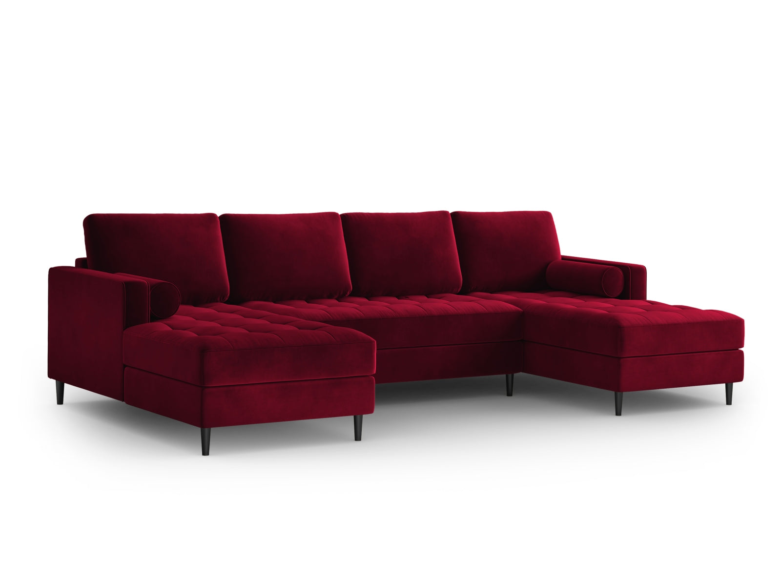 6-Sitzer Panoramic Sofa Aspen in Red-Salvador präsentiert im Onlineshop von KAQTU Design AG. Ecksofa ist von Cosmopolitan Design