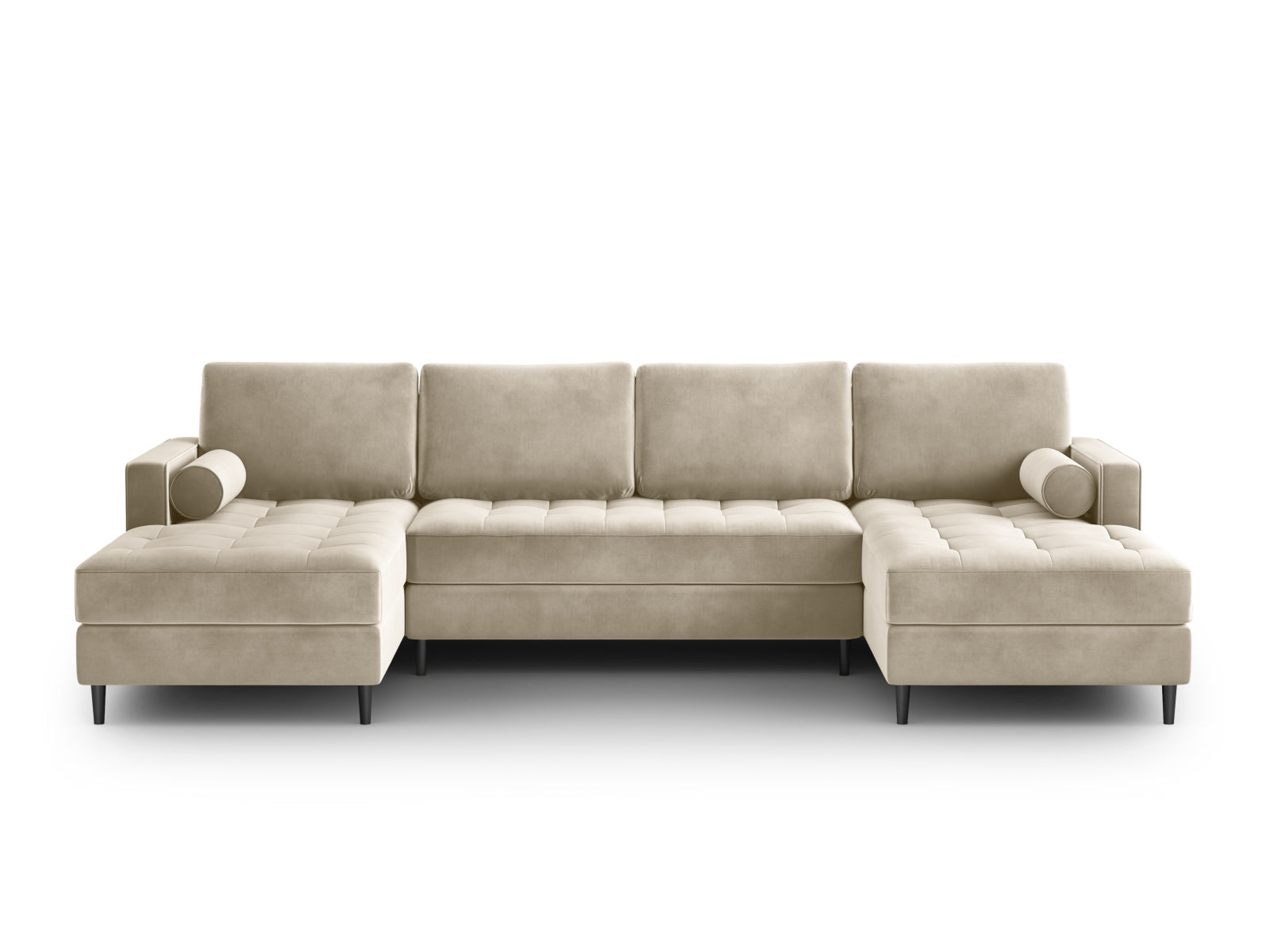6-Sitzer Panoramic Sofa Aspen in Dark Beige-Salvador präsentiert im Onlineshop von KAQTU Design AG. Ecksofa ist von Cosmopolitan Design