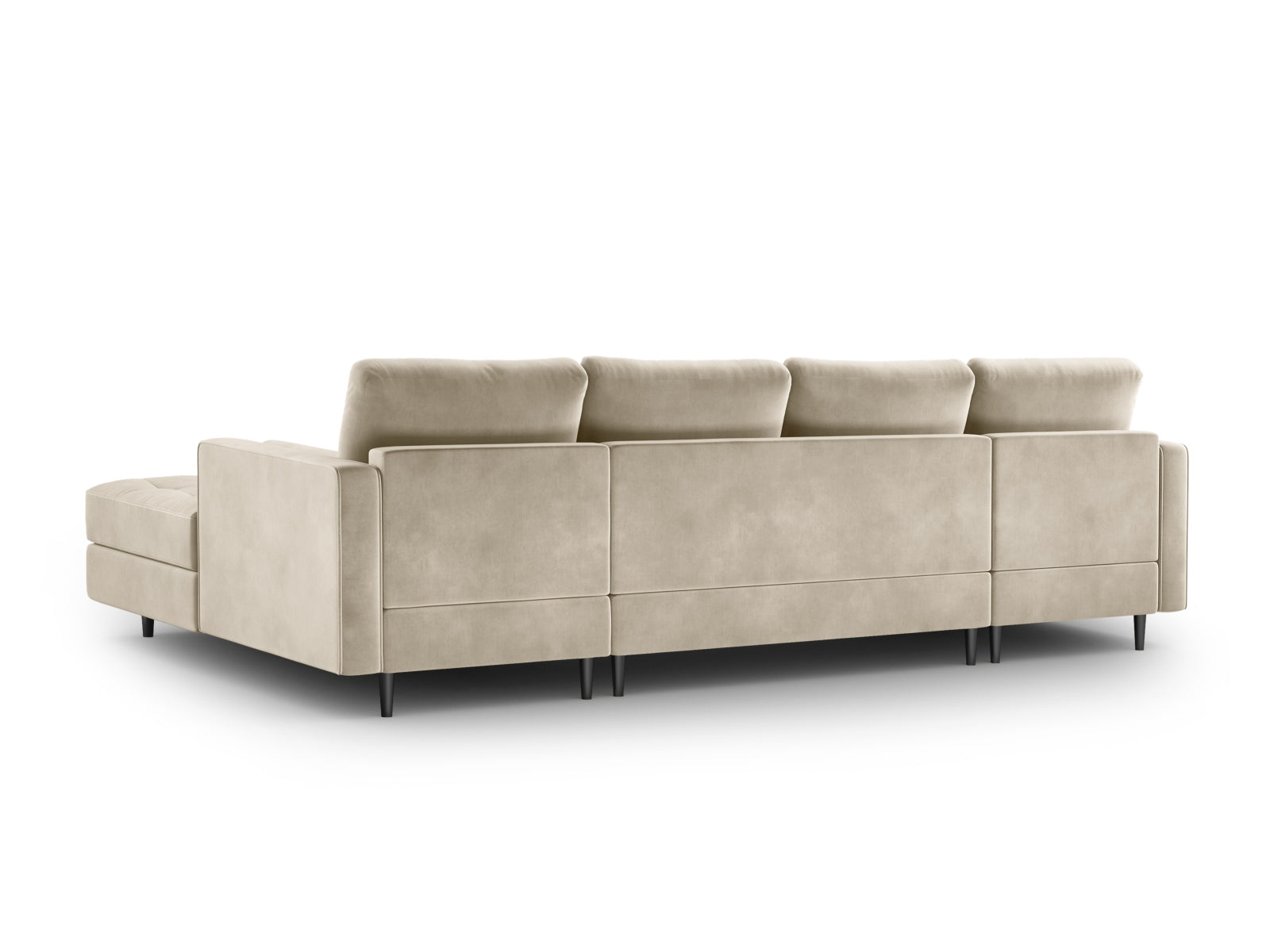 6-Sitzer Panoramic Sofa Aspen in Dark Beige-Salvador präsentiert im Onlineshop von KAQTU Design AG. Ecksofa ist von Cosmopolitan Design