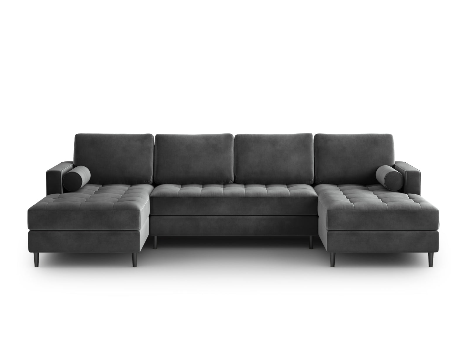 6-Sitzer Panoramic Sofa Aspen in Dark Grey-Salvador präsentiert im Onlineshop von KAQTU Design AG. Ecksofa ist von Cosmopolitan Design