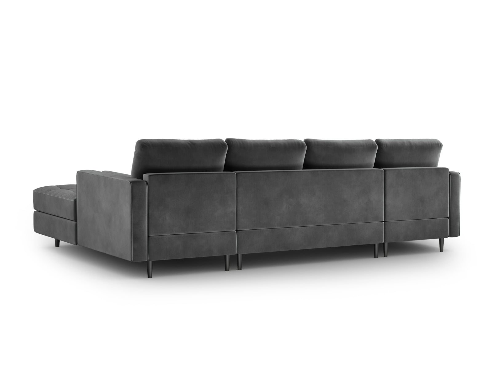 6-Sitzer Panoramic Sofa Aspen in Dark Grey-Salvador präsentiert im Onlineshop von KAQTU Design AG. Ecksofa ist von Cosmopolitan Design