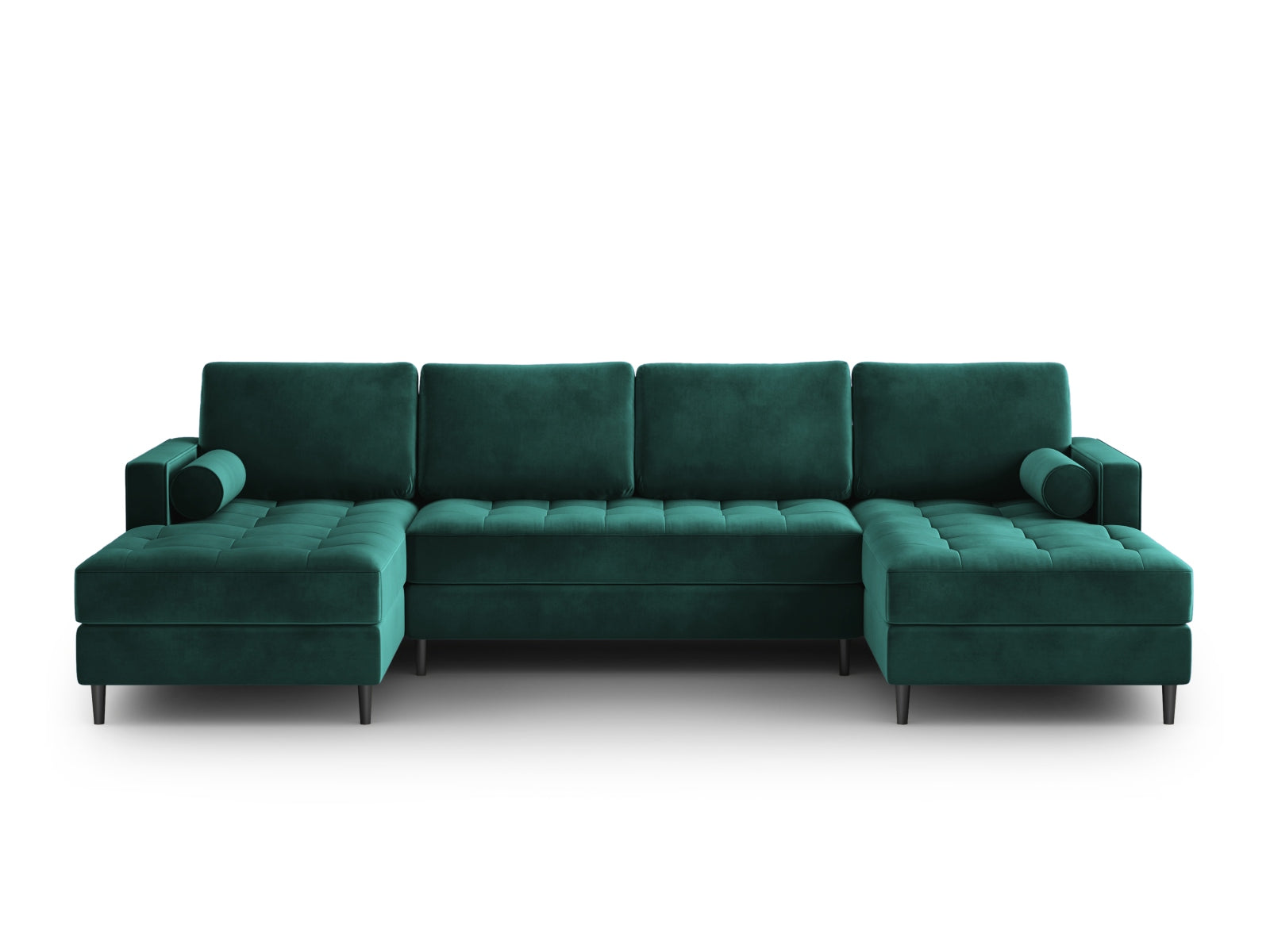 6-Sitzer Panoramic Sofa Aspen in Petrol-Salvador präsentiert im Onlineshop von KAQTU Design AG. Ecksofa ist von Cosmopolitan Design