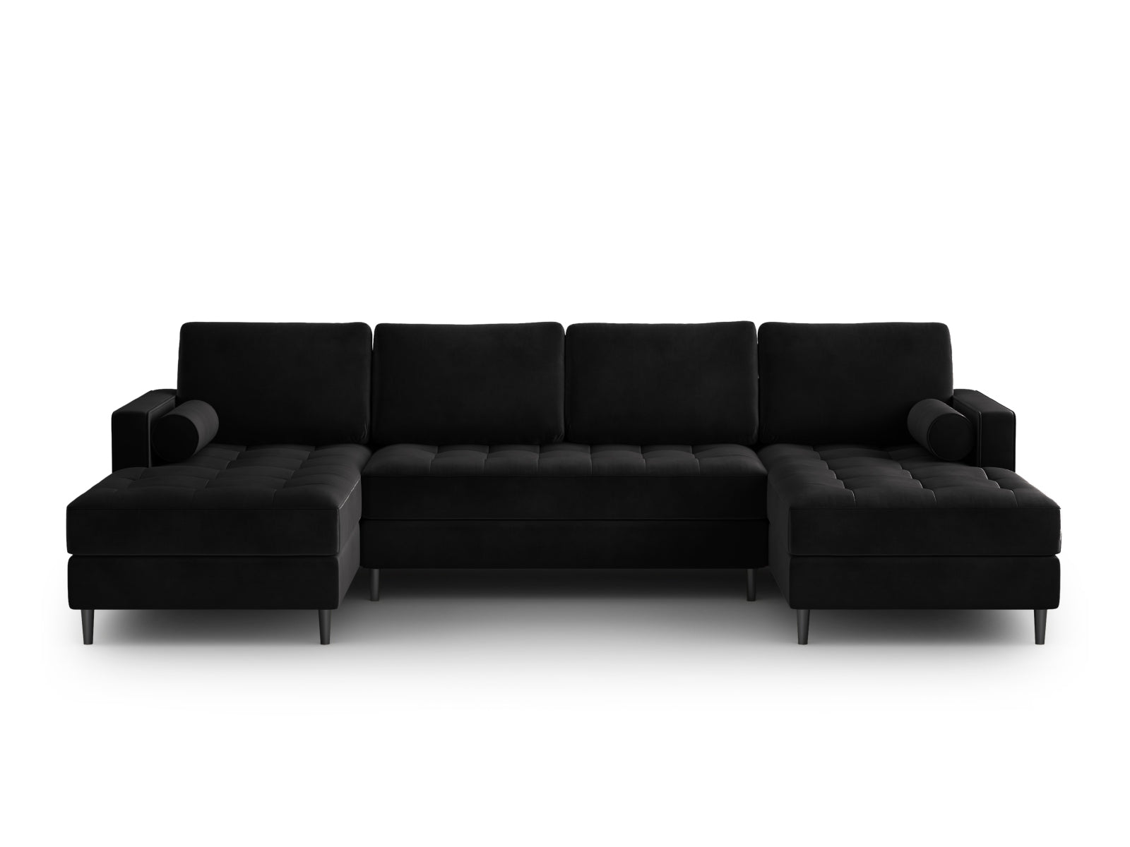 6-Sitzer Panoramic Sofa Aspen in Black-Salvador präsentiert im Onlineshop von KAQTU Design AG. Ecksofa ist von Cosmopolitan Design