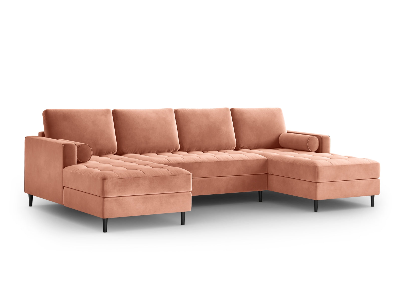 6-Sitzer Panoramic Sofa Aspen in Pink-Salvador präsentiert im Onlineshop von KAQTU Design AG. Ecksofa ist von Cosmopolitan Design