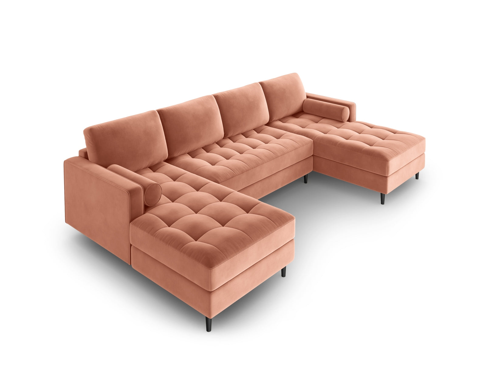 6-Sitzer Panoramic Sofa Aspen in Pink-Salvador präsentiert im Onlineshop von KAQTU Design AG. Ecksofa ist von Cosmopolitan Design