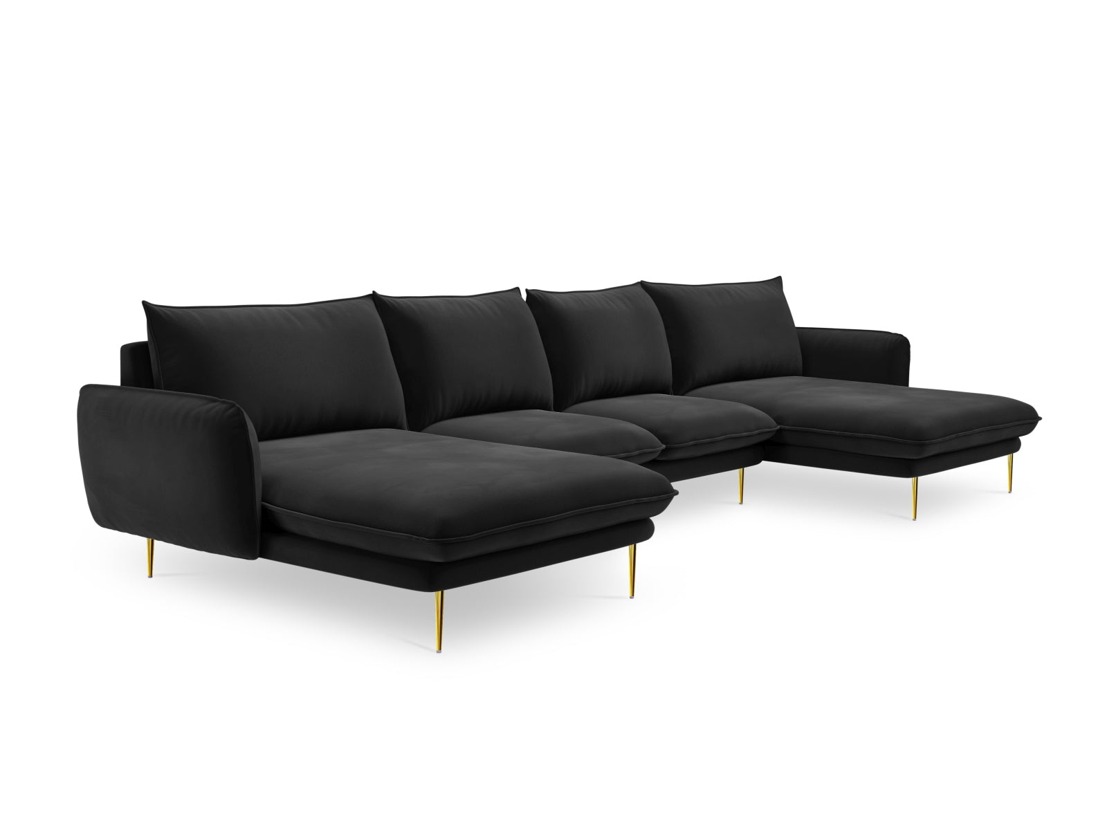 Entdecken Sie das elegante Vienna Velour Panoramic Sofa für 6 Personen. Luxuriöser Veloursstoff und modernes Design für Ihr Wohnzimmer.